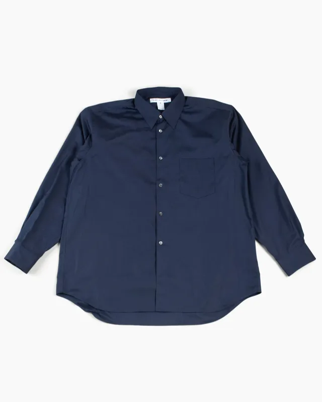 Comme des Garçons SHIRT Wide Classic Big Collar Shirt Navy sold by Lost & Found