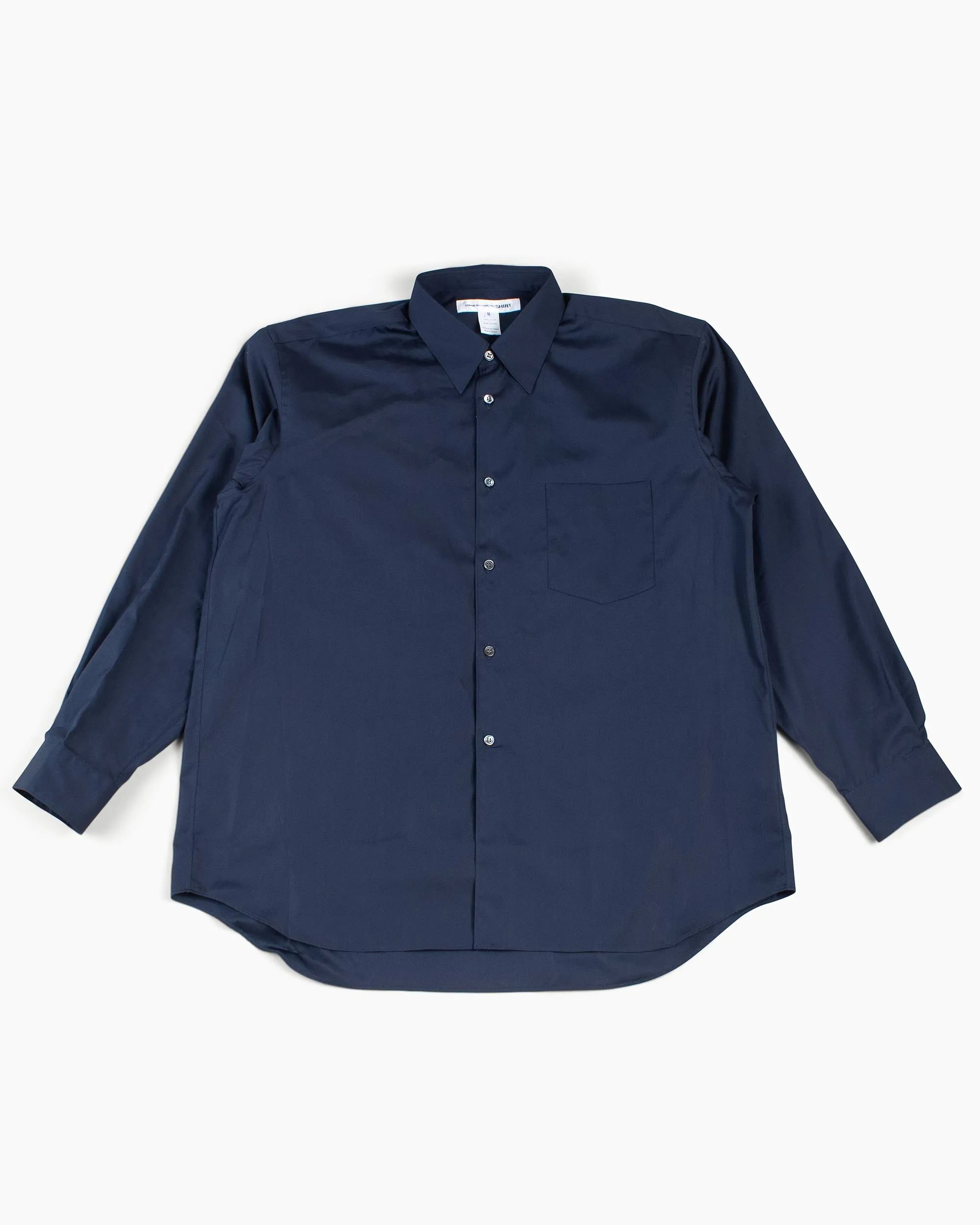 Comme des Garçons SHIRT Wide Classic Big Collar Shirt Navy sold by Lost & Found