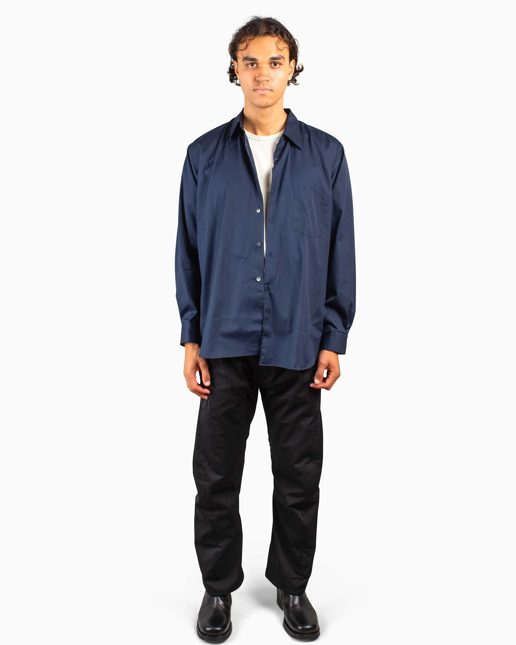 Comme des Garçons SHIRT Wide Classic Big Collar Shirt Navy sold by Lost & Found product image thumbnail 2