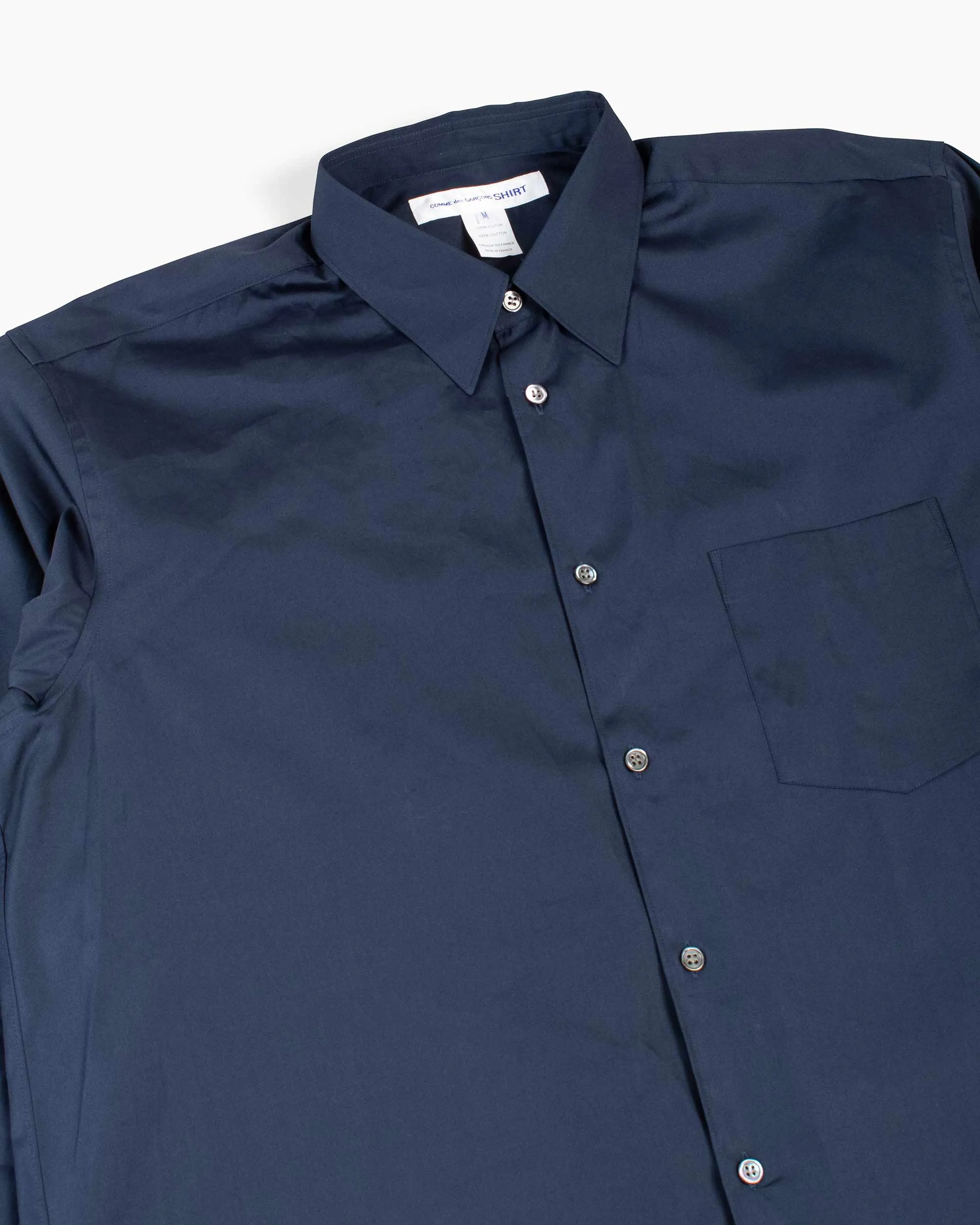 Comme des Garçons SHIRT Wide Classic Big Collar Shirt Navy sold by Lost & Found product image thumbnail 5