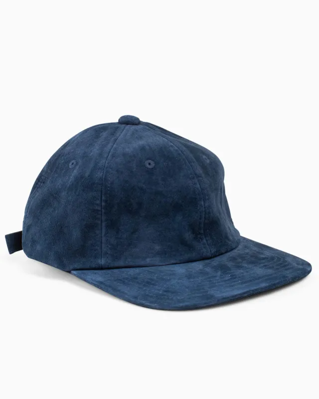 Beams Plus 6Panel Suede Navy sold by Lost & Found