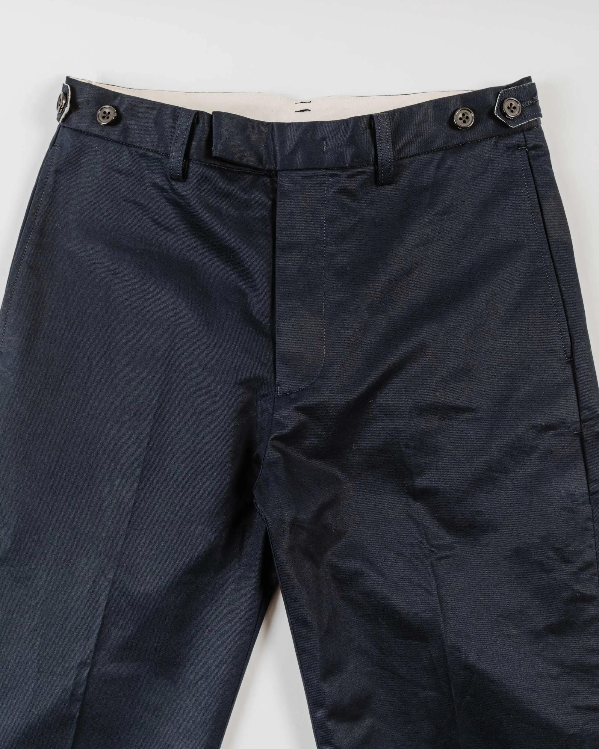 Beams Plus IVY Trousers Ankle-Cut 80/3 Twill Navy sold by Lost & Found product image thumbnail 5