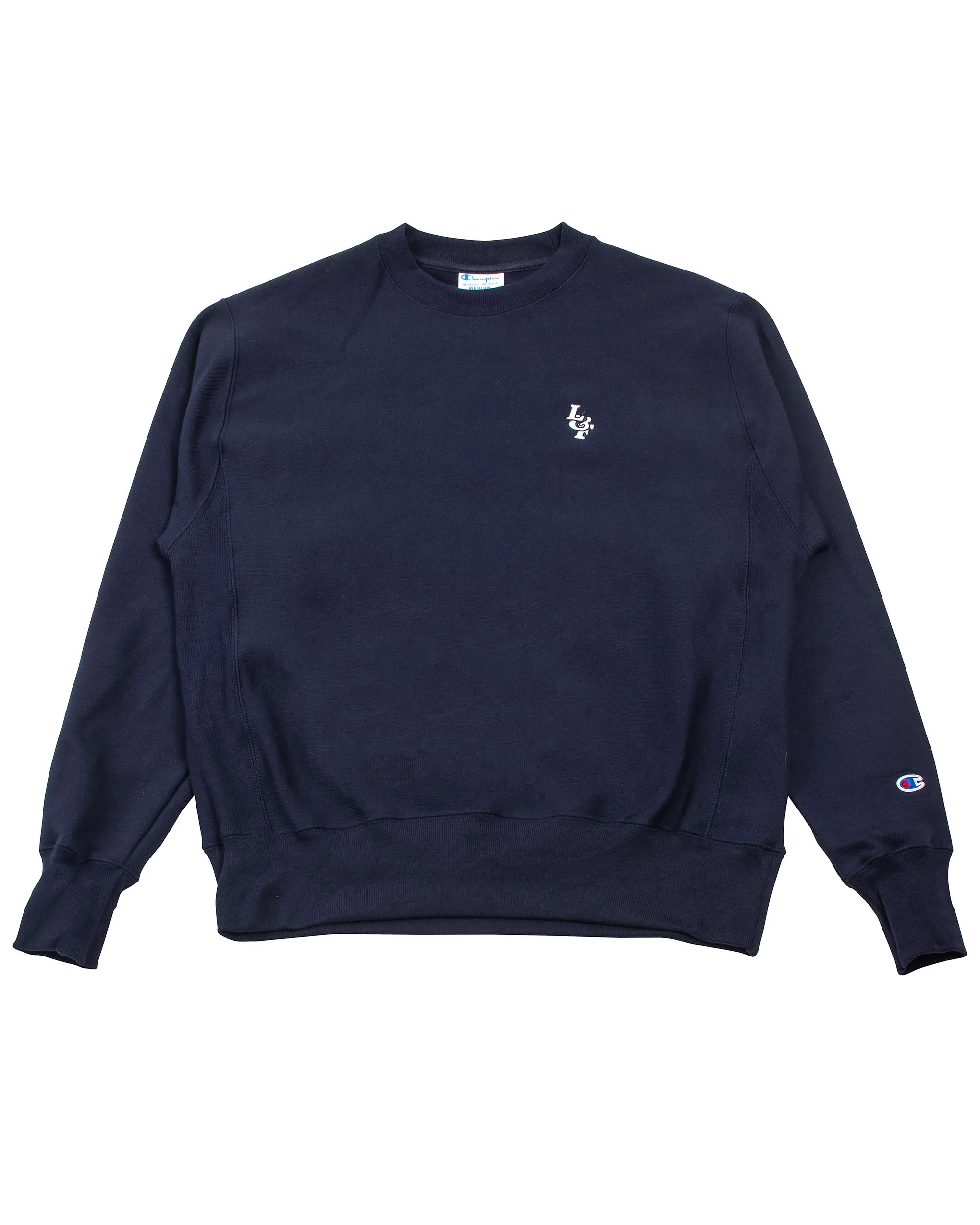 Lost & Found Reverse Weave Crewneck Navy sold by Lost & Found