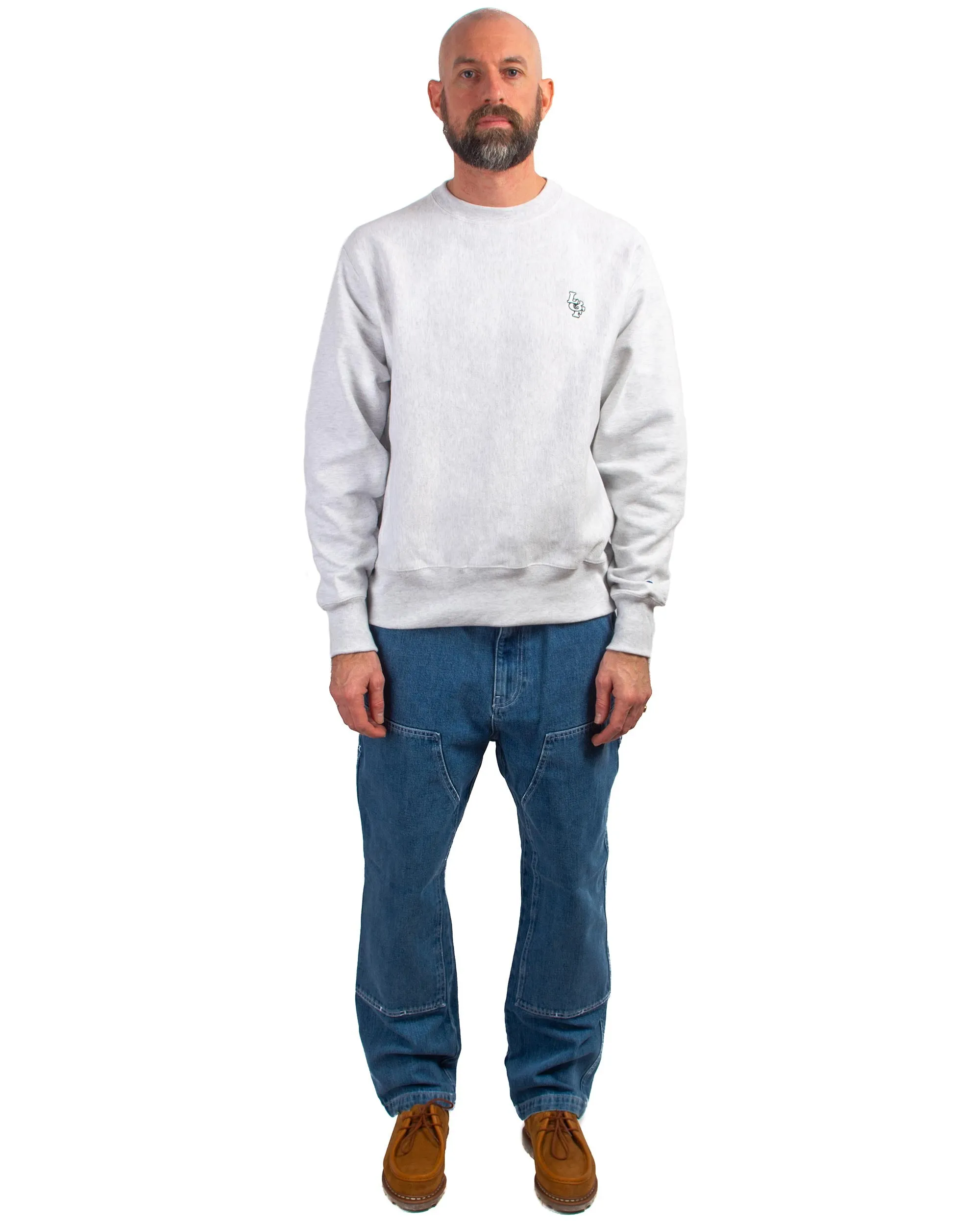 Lost & Found Reverse Weave Crewneck Silver Grey sold by Lost & Found product image thumbnail 2