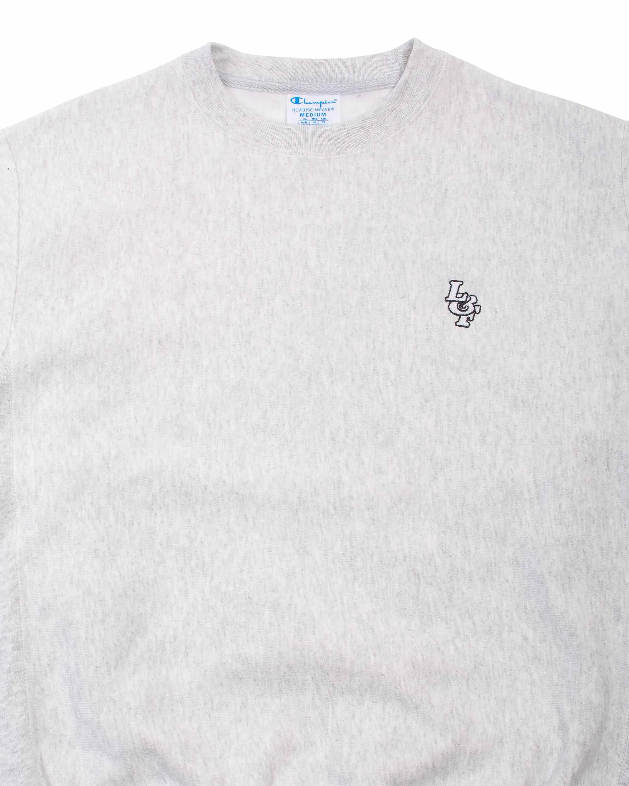 Lost & Found Reverse Weave Crewneck Silver Grey sold by Lost & Found product image thumbnail 5