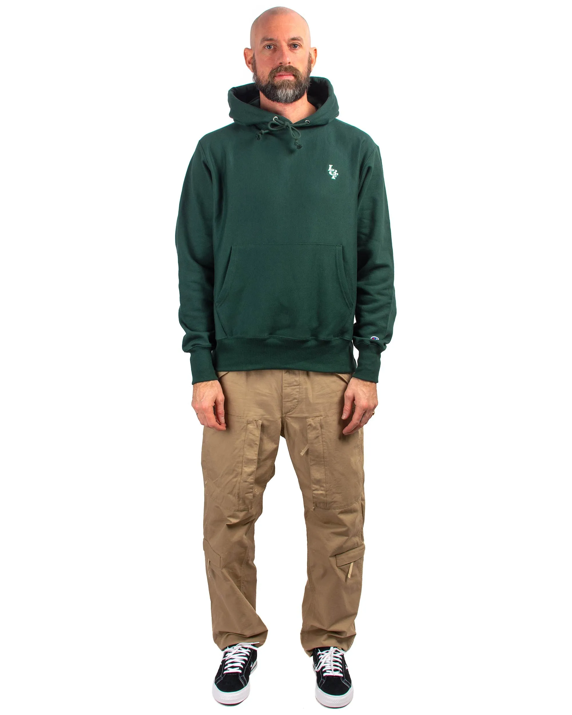 Lost & Found Reverse Weave Hoodie Dark Green sold by Lost & Found product image thumbnail 2