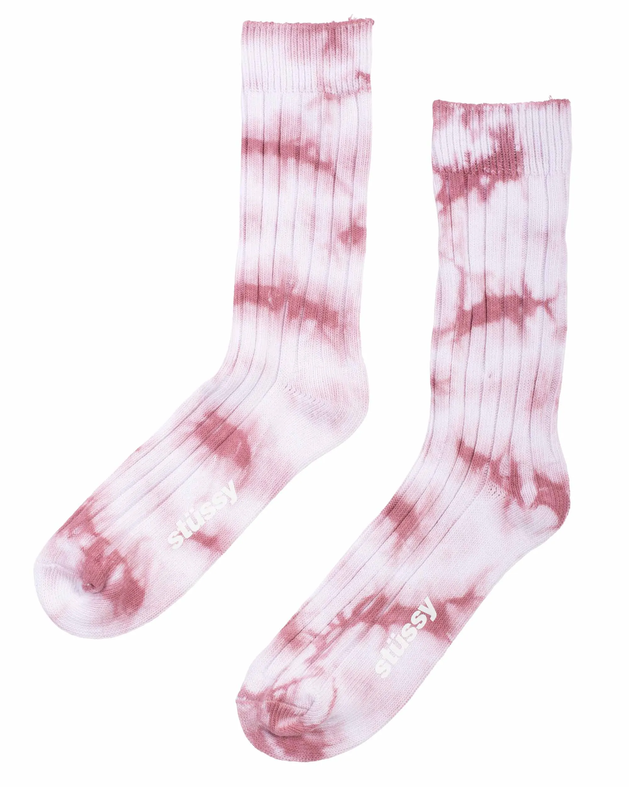 Stüssy Dyed Ribbed Crew Socks Berry sold by Lost & Found product image thumbnail 2