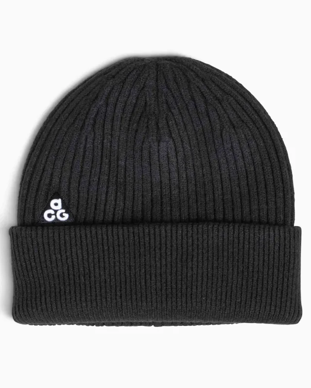 Nike ACG Cuffed Beanie Black sold by Lost & Found