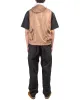 Engineered Garments Field Vest Brown Poly Fibre Leopard Print sold by Lost & Found