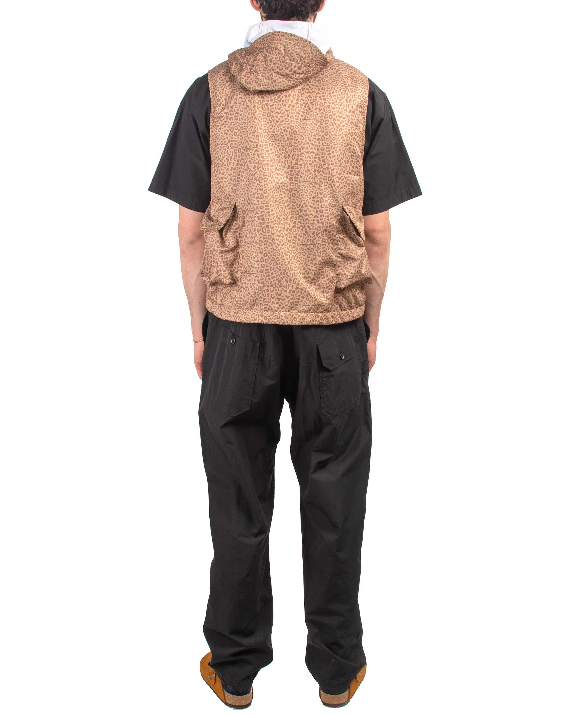 Engineered Garments Field Vest Brown Poly Fibre Leopard Print sold by Lost & Found product image thumbnail 3