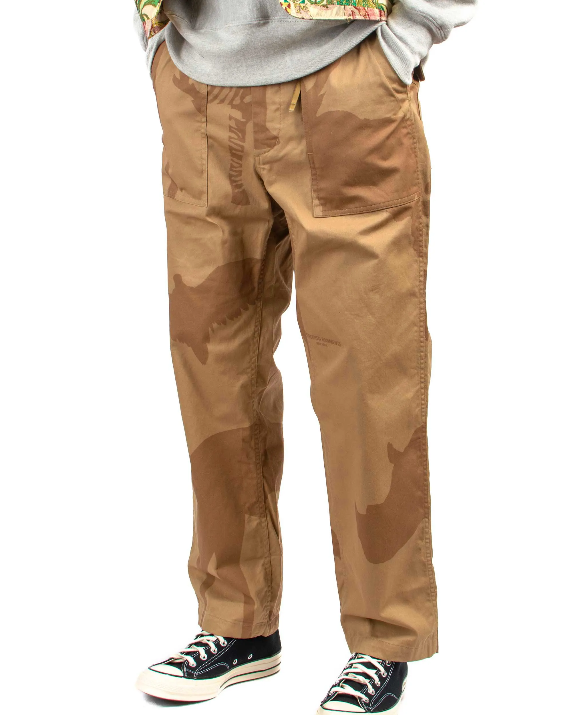 Engineered Garments Fatigue Pant Khaki Animal Print Cotton Flat Twill sold by Lost & Found product image thumbnail 4