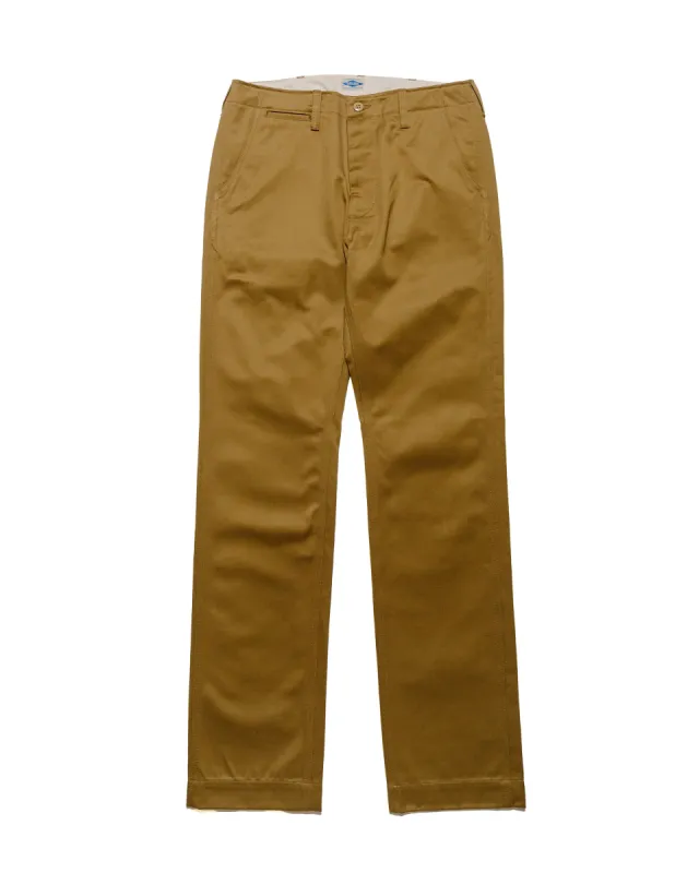 The Real McCoy's MP19010 Blue Seal Chino Trousers O. Khaki sold by Lost & Found