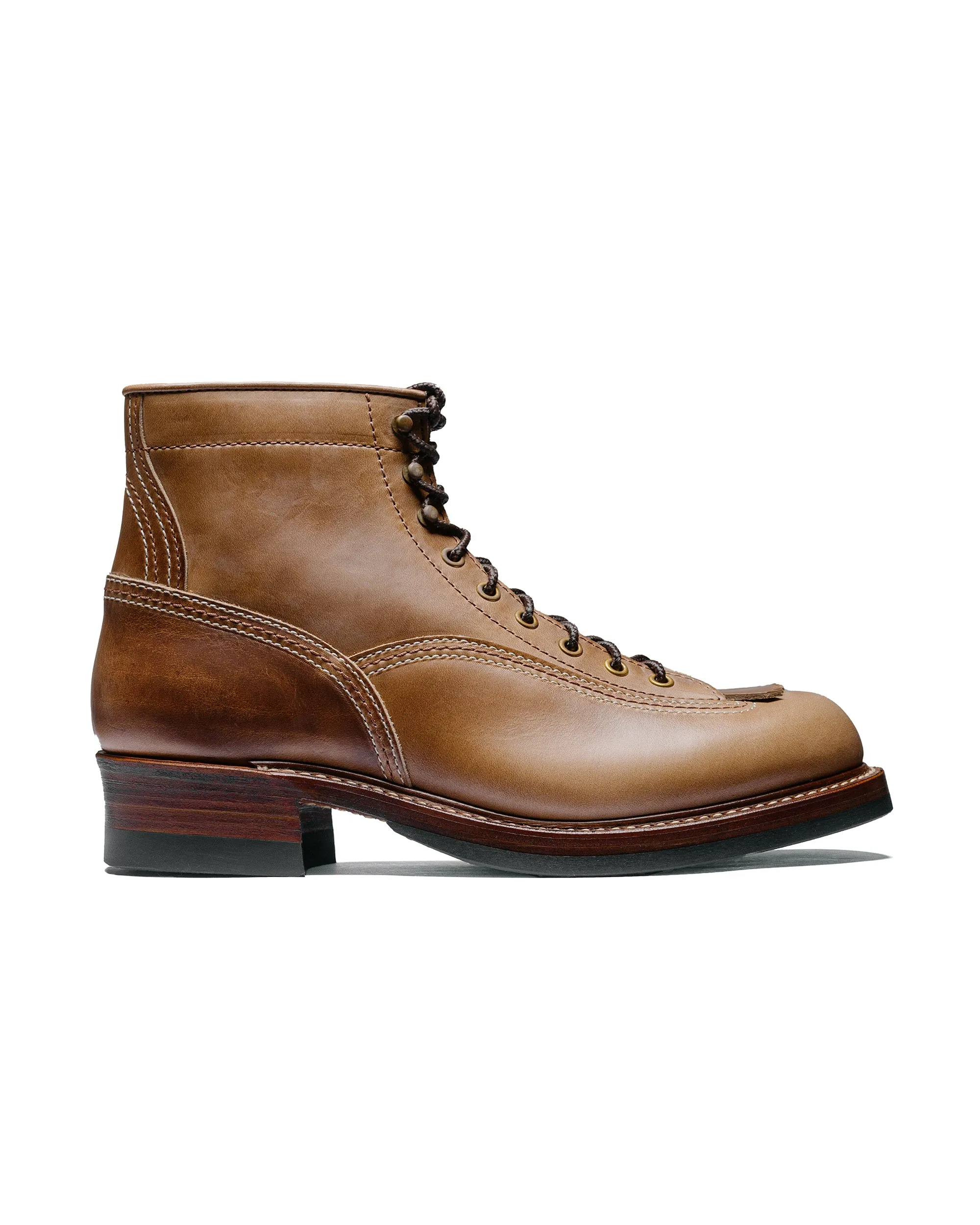 John Lofgren Bootmaker Donkey Puncher Boots Horween Leather CXL Natural sold by Lost & Found
