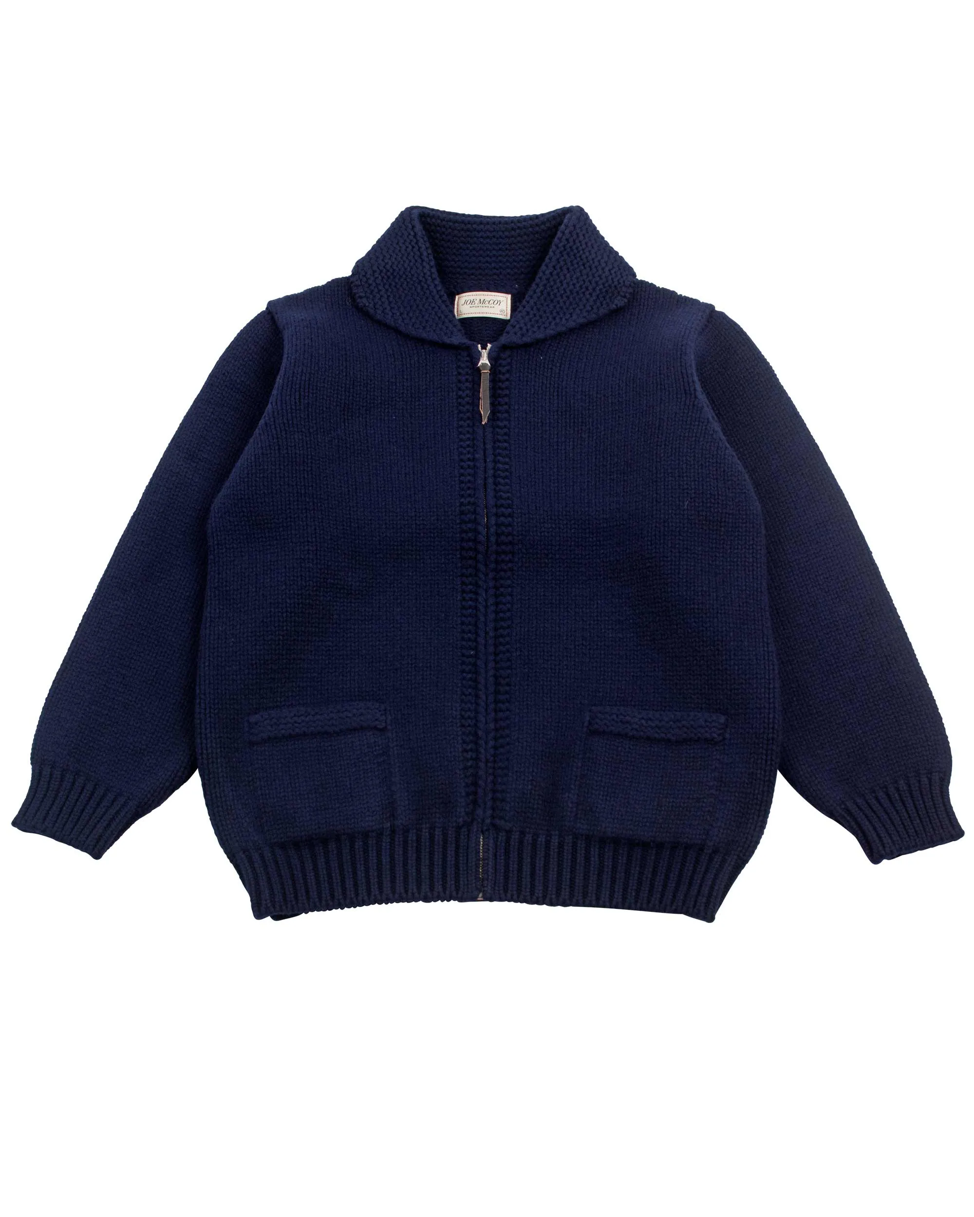 The Real McCoy's MC21113 Heavy Wool Cashmere Sweater Navy sold by Lost & Found