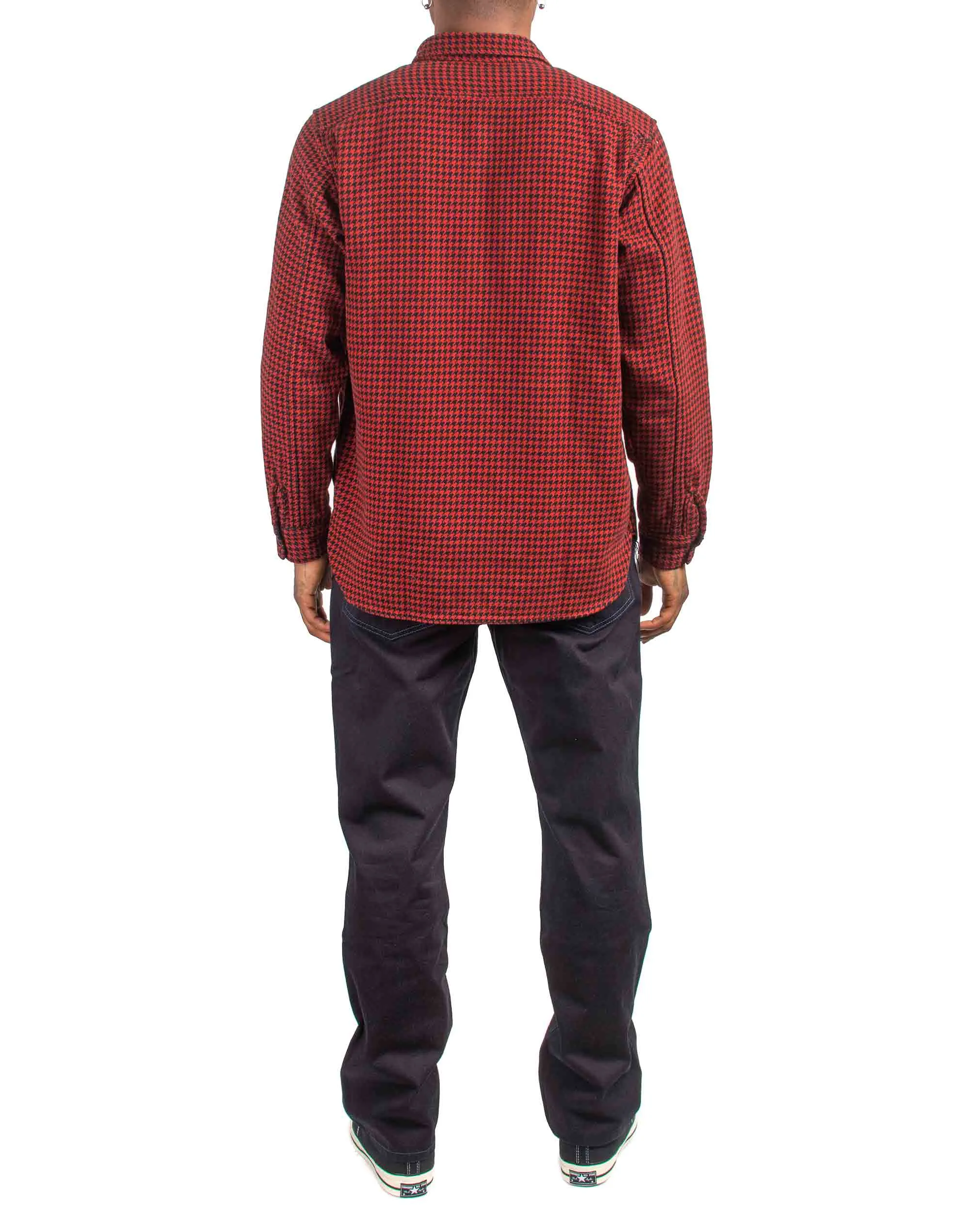 The Real McCoy's MS21102 8HU Houndstooth Flannel Shirt Red sold by Lost & Found product image thumbnail 3