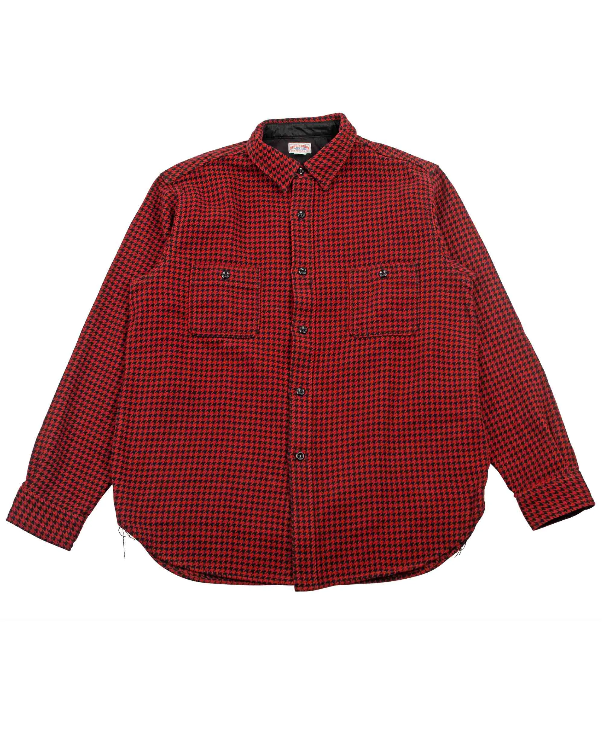 The Real McCoy's MS21102 8HU Houndstooth Flannel Shirt Red sold by Lost & Found