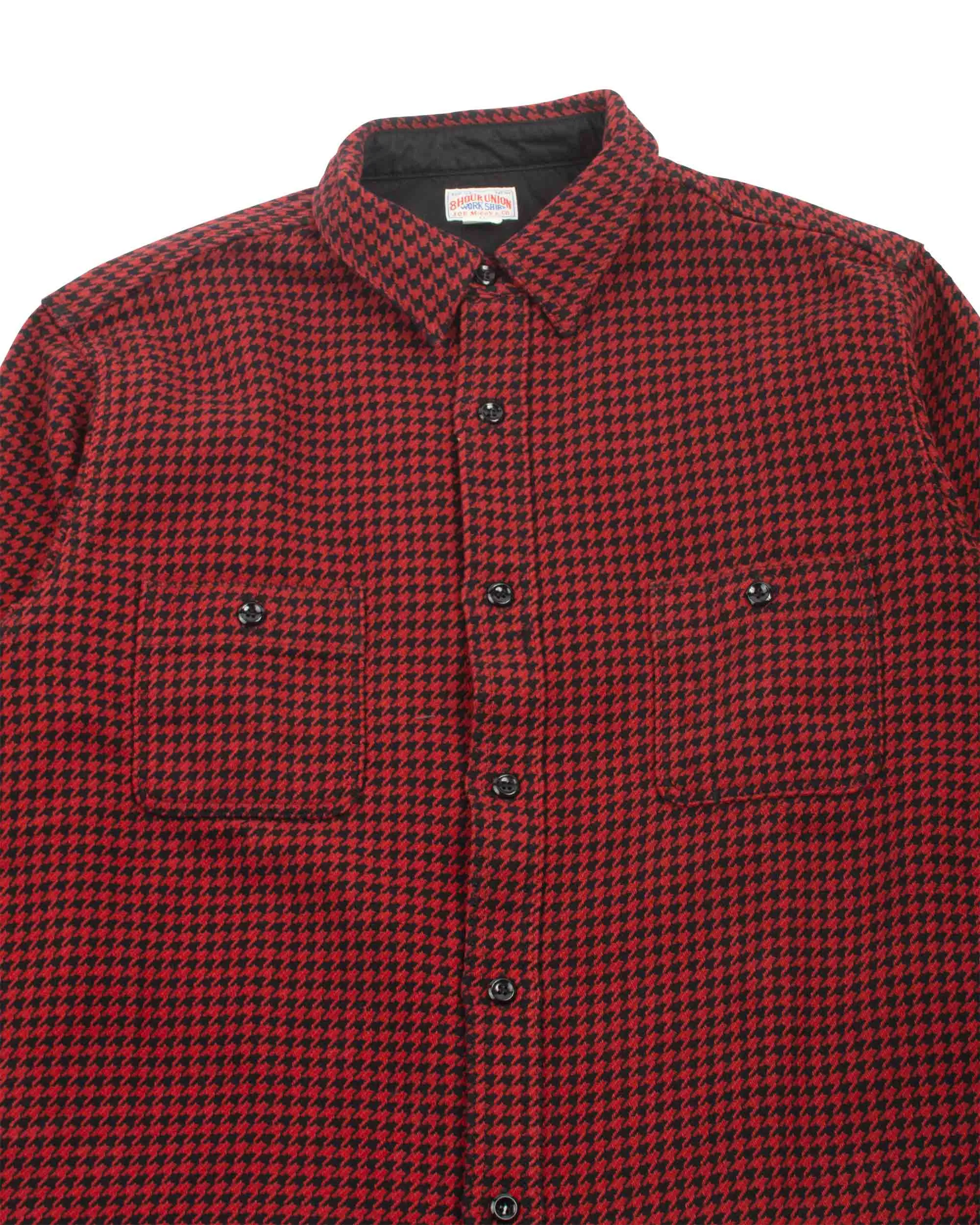 The Real McCoy's MS21102 8HU Houndstooth Flannel Shirt Red sold by Lost & Found product image thumbnail 5