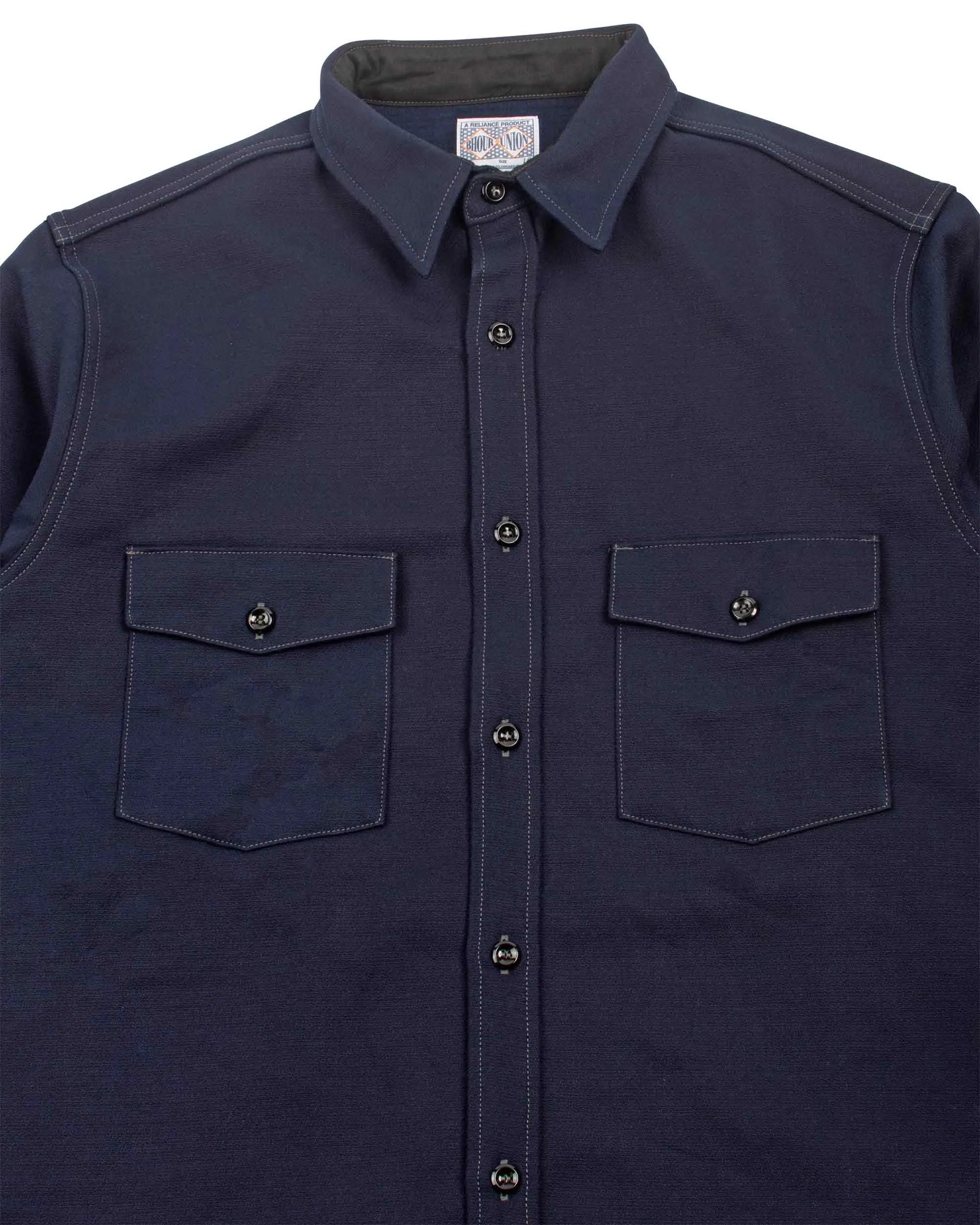 The Real McCoy's MS21104 8HU Heavy Moleskin Shirt Navy sold by Lost & Found product image thumbnail 5