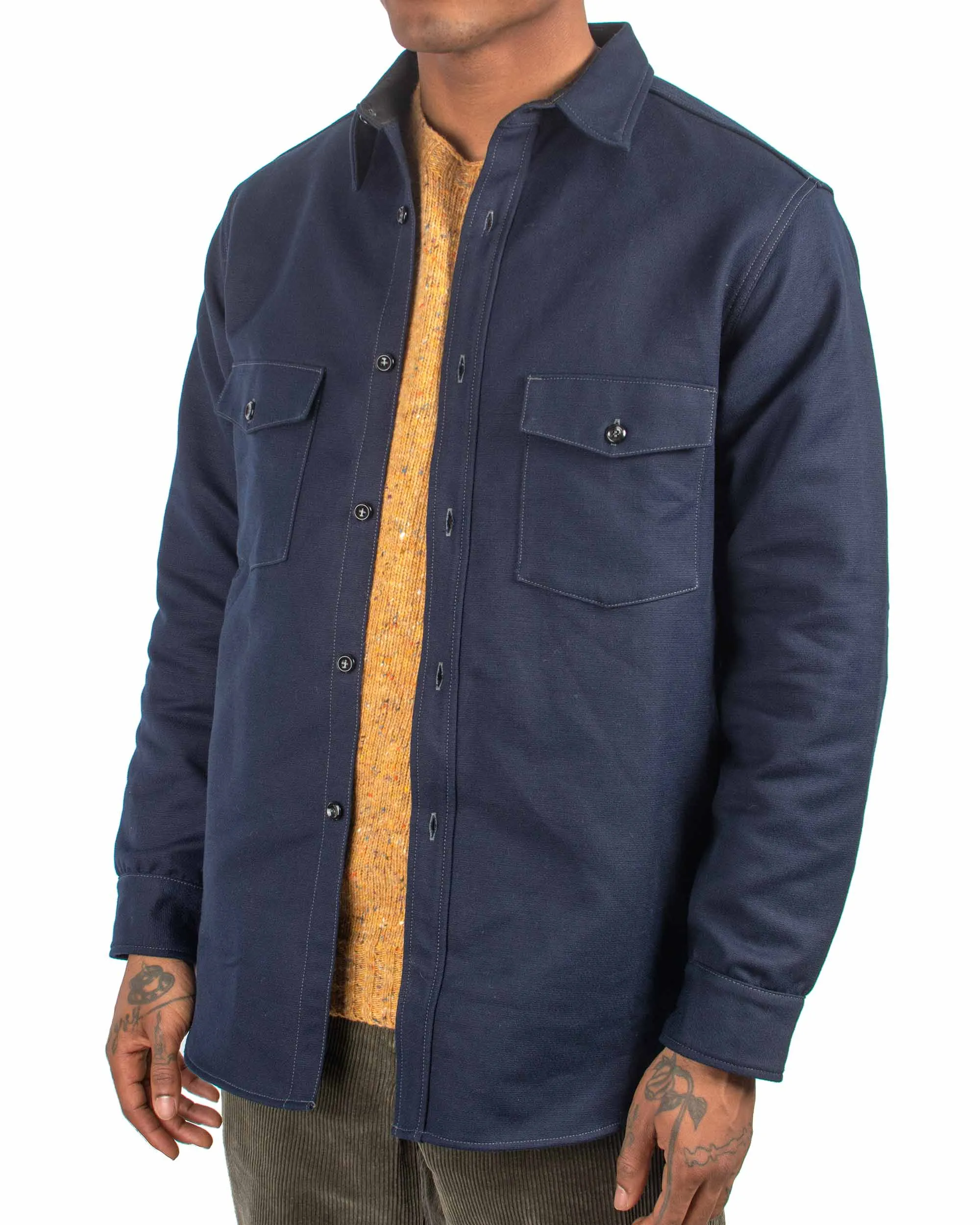 The Real McCoy's MS21104 8HU Heavy Moleskin Shirt Navy sold by Lost & Found product image thumbnail 4