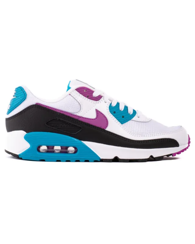 Nike Air Max 90 PRM White/Deep Magenta/Aquatone sold by Lost & Found