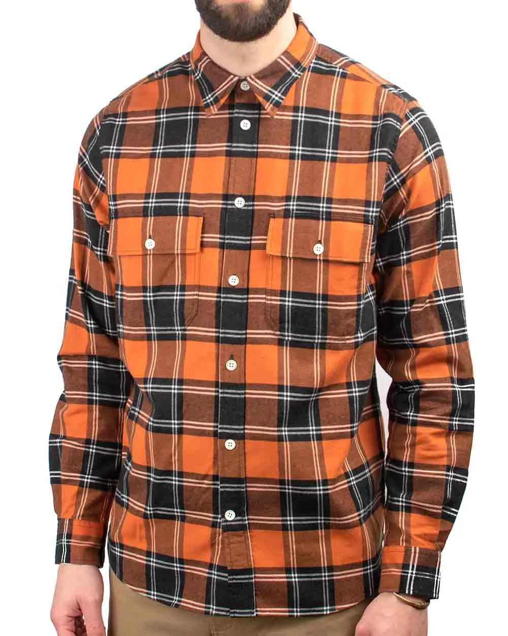 Norse Projects Villads Brushed Flannel Check Cochineal Red sold by Lost & Found product image thumbnail 4