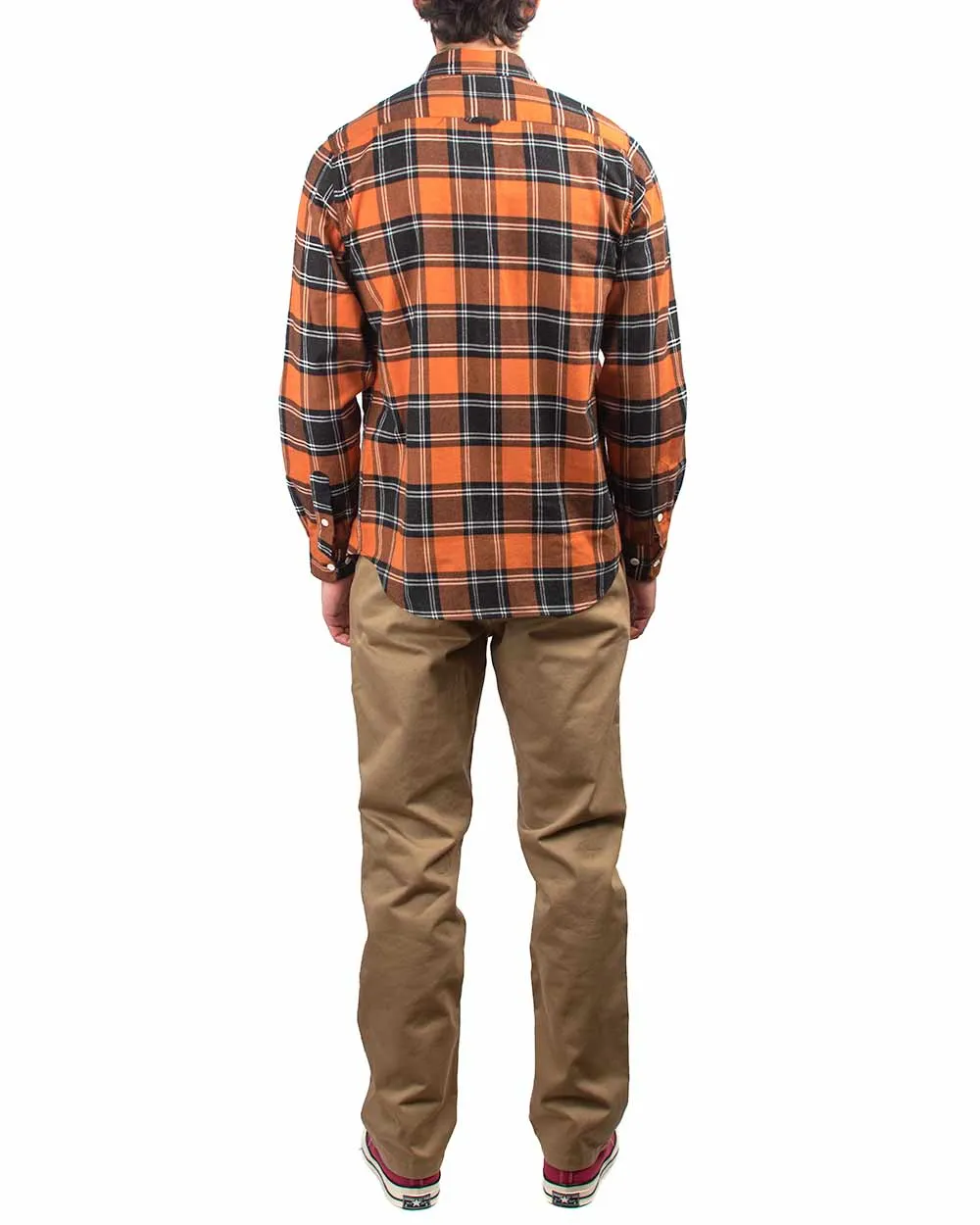 Norse Projects Villads Brushed Flannel Check Cochineal Red sold by Lost & Found product image thumbnail 3