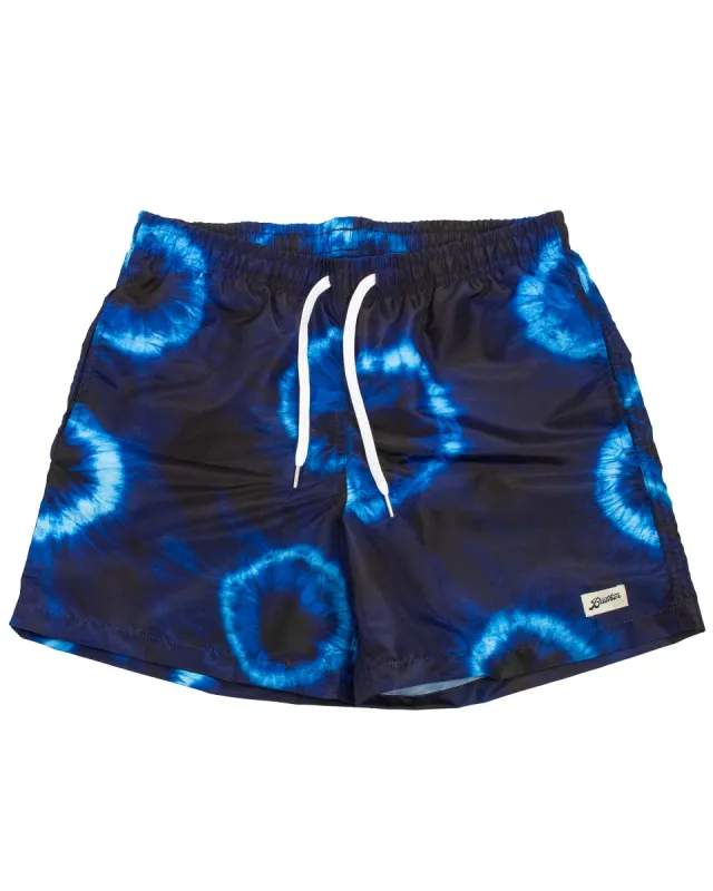 Bather Indigo Ne-Maki Shibori Swim Trunk sold by Lost & Found