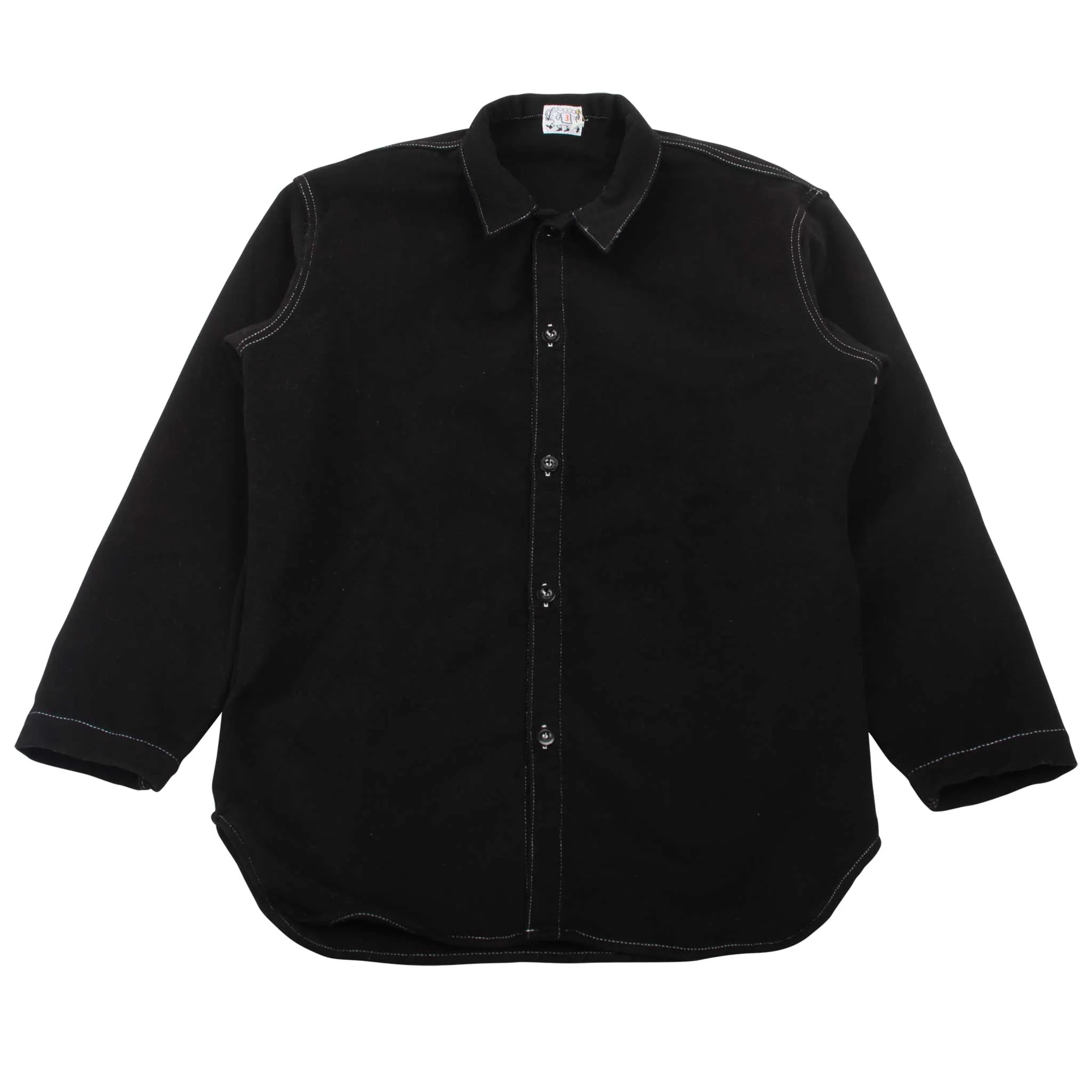 Tender Type WS420 Weaver's Stock Tail Shirt Black Wool Baize sold by Lost & Found