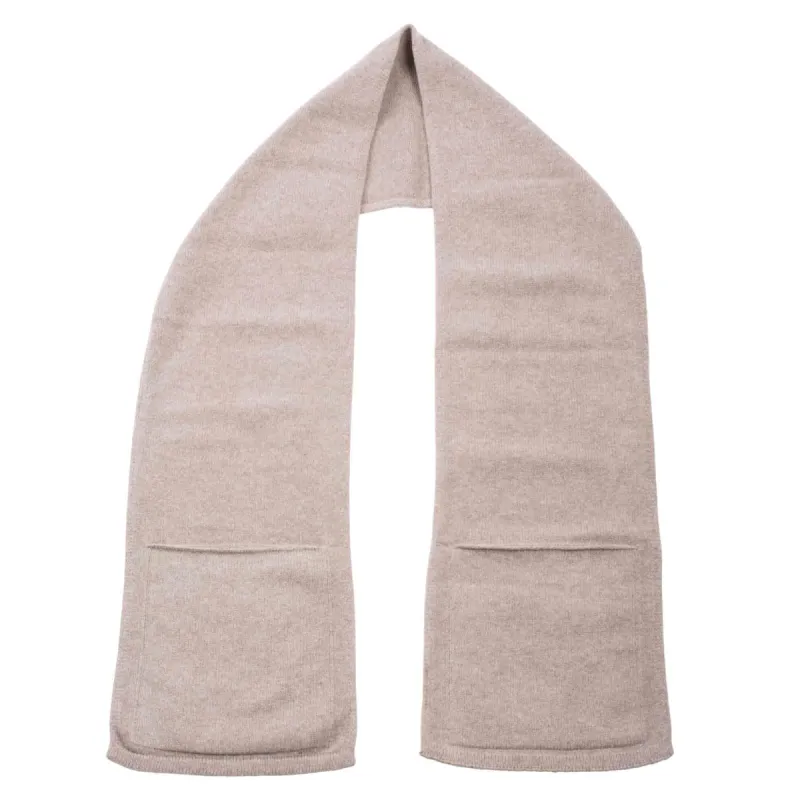 Lost & Found Lambswool Pocket Scarf Mushroom sold by Lost & Found