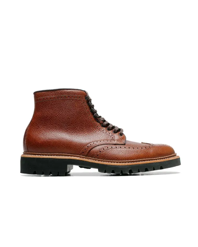 Alden Short Wing Boot Brown Scotch Grain With Lug Sole sold by Lost & Found