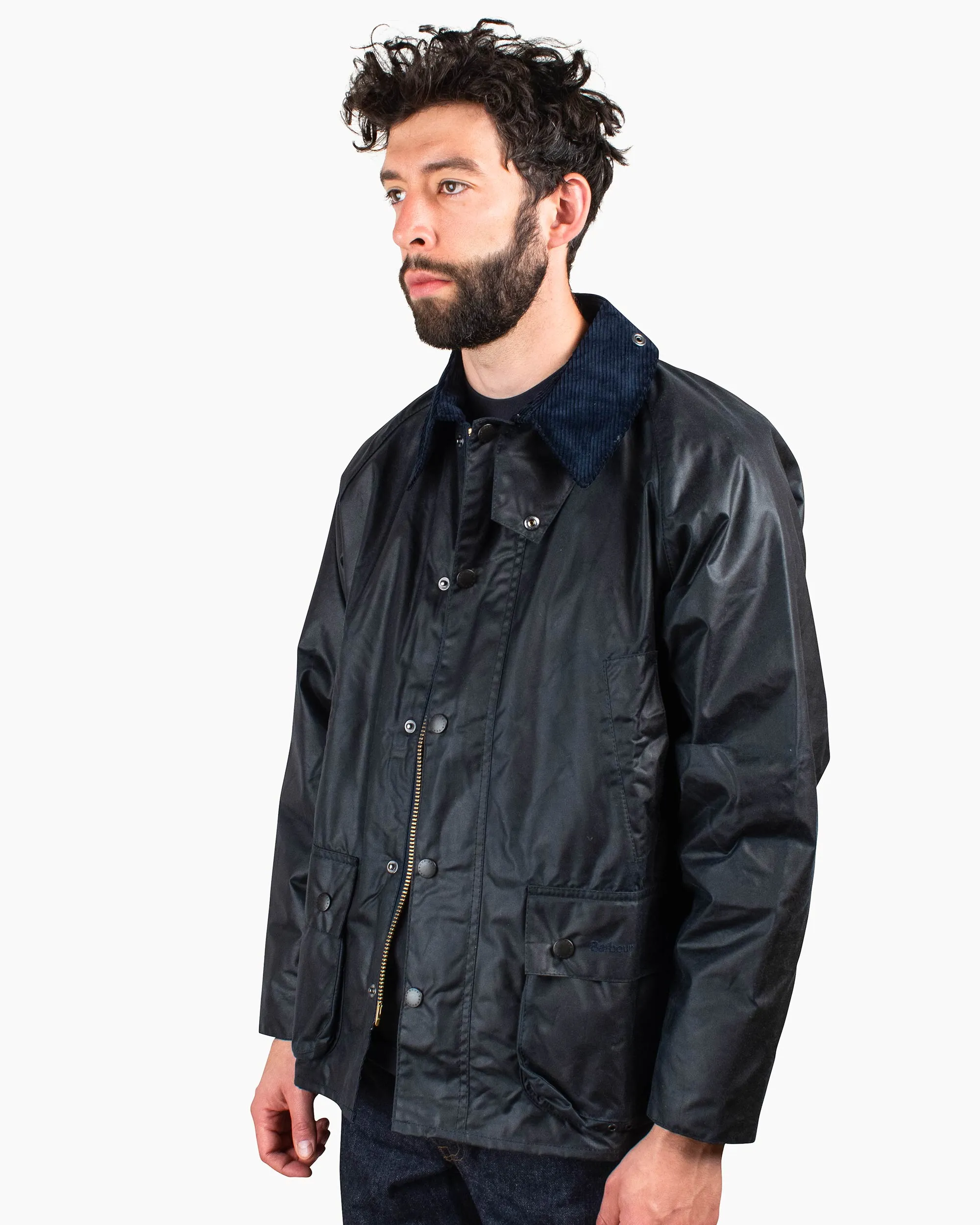 Barbour Bedale Wax Jacket Navy sold by Lost & Found product image thumbnail 4