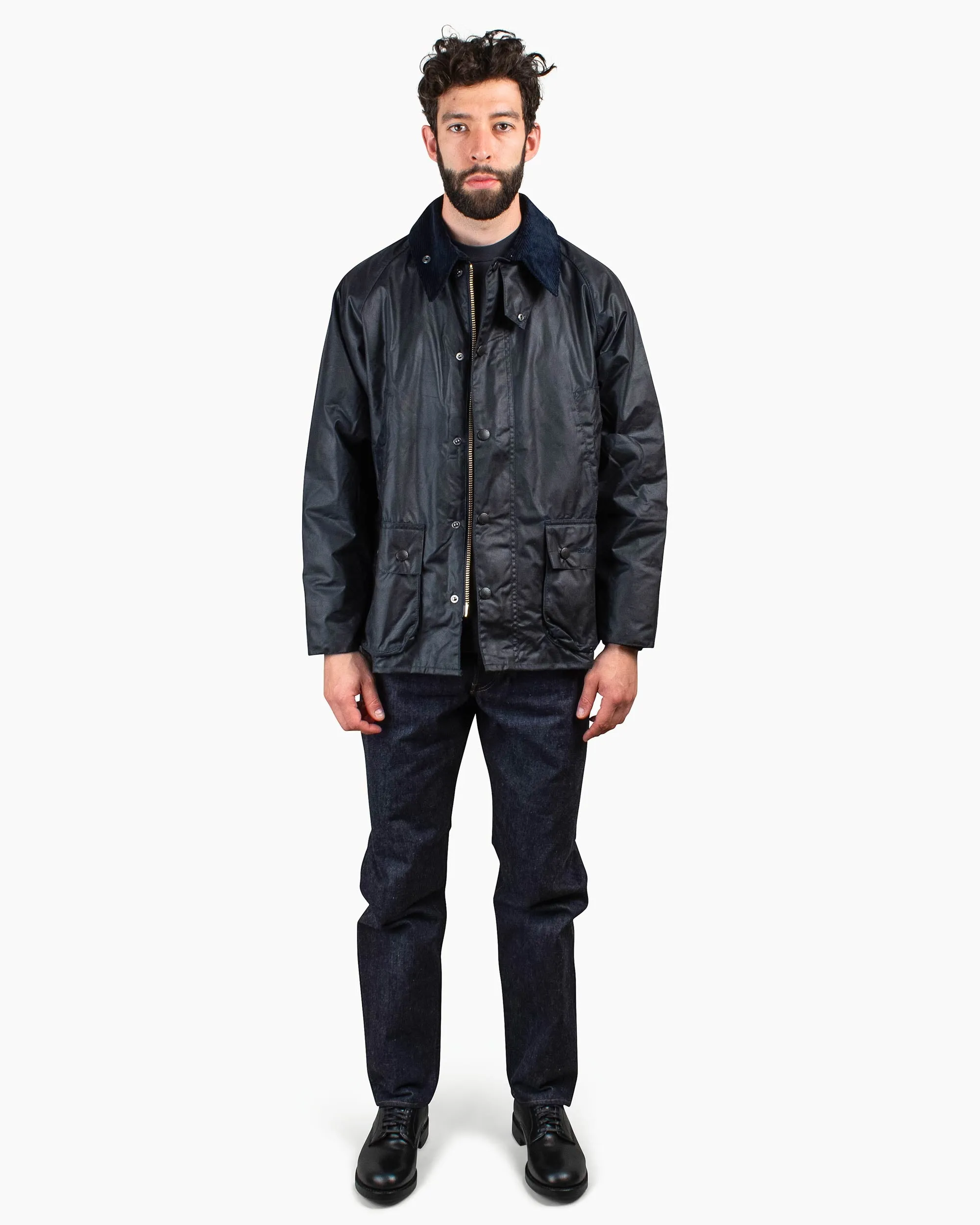 Barbour Bedale Wax Jacket Navy sold by Lost & Found product image thumbnail 2