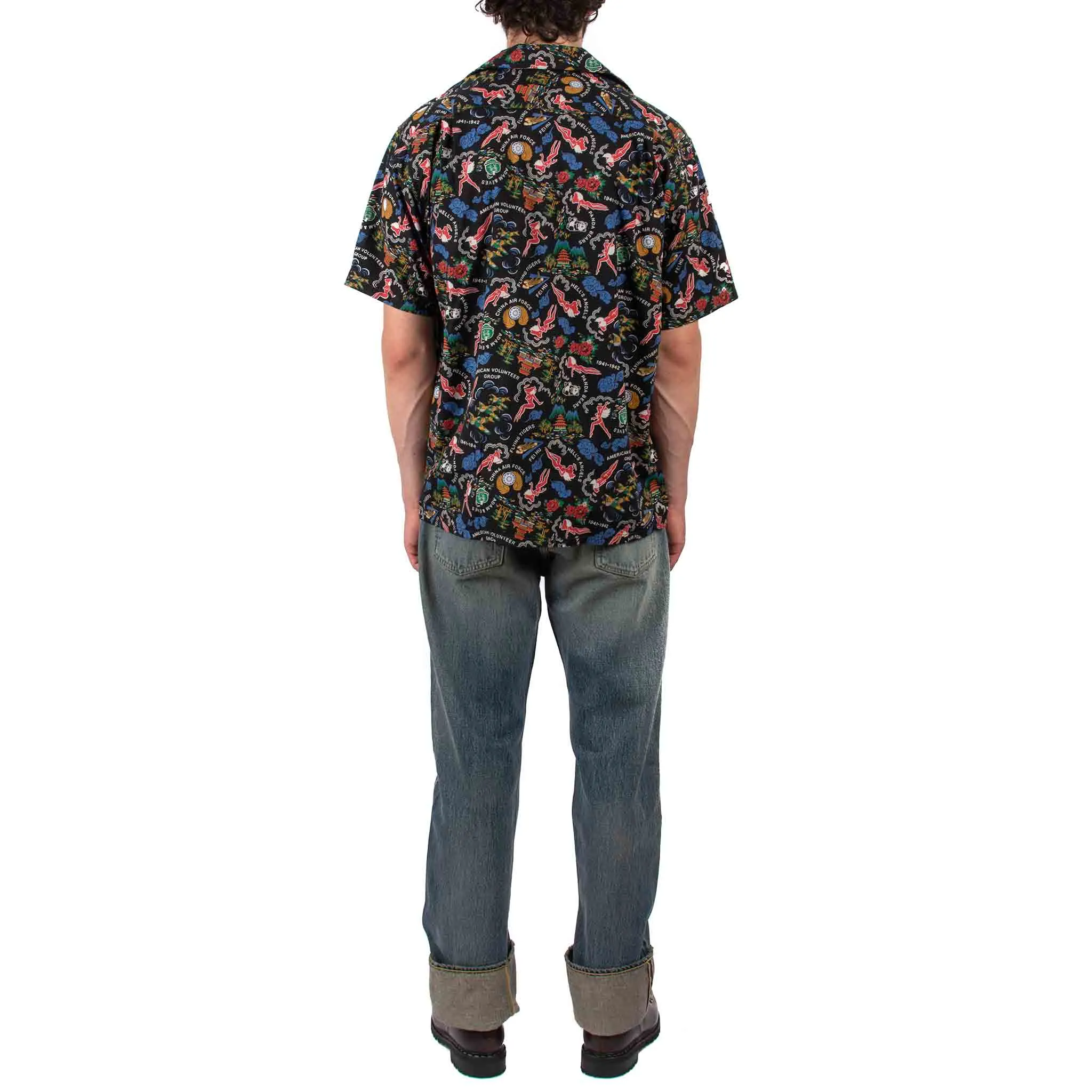 The Real McCoy's MS21002 Cotton Hawaiian Shirt / Flying Tigers Black sold by Lost & Found product image thumbnail 3