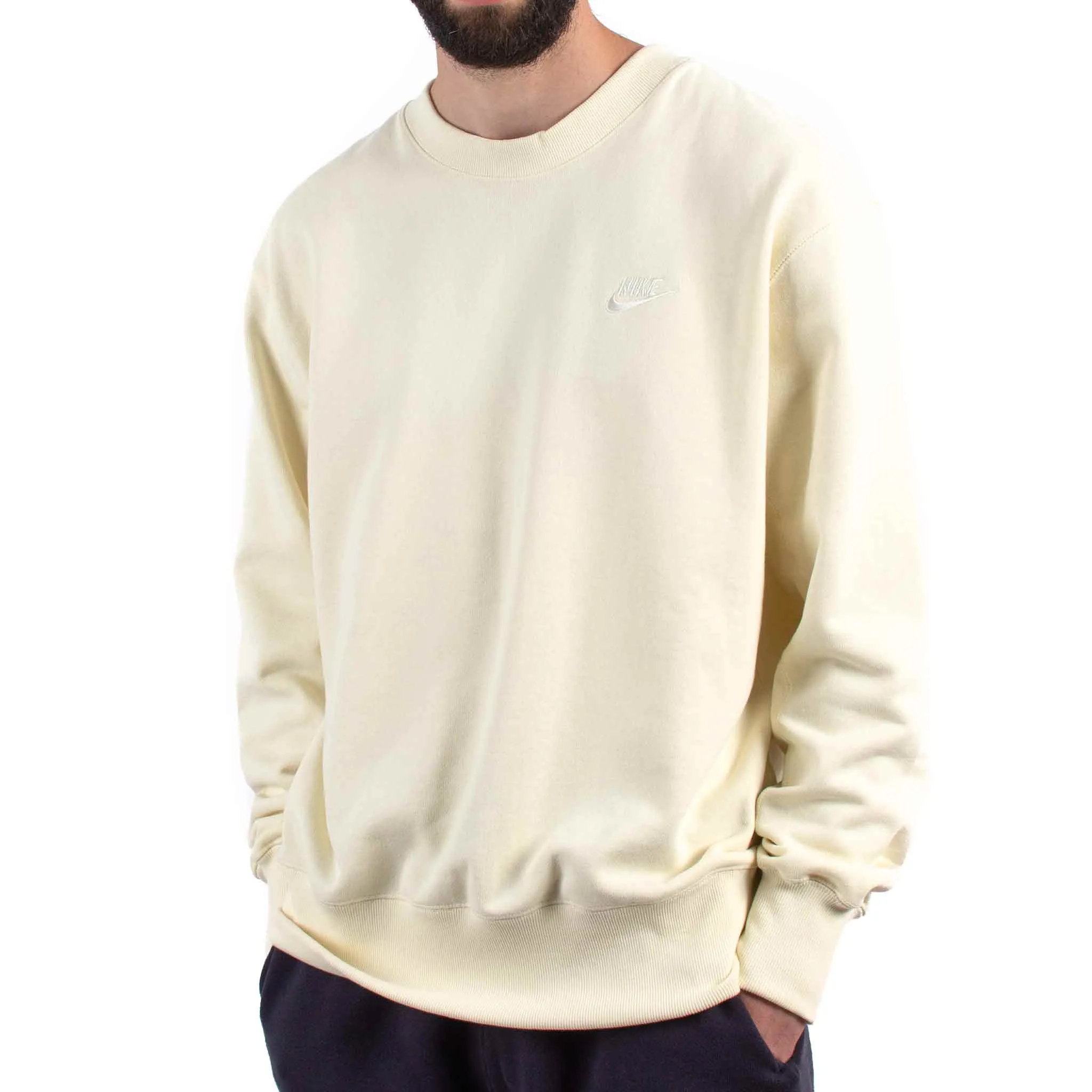 Nike Sportswear Classic Fleece Crew Coconut Milk sold by Lost & Found product image thumbnail 4