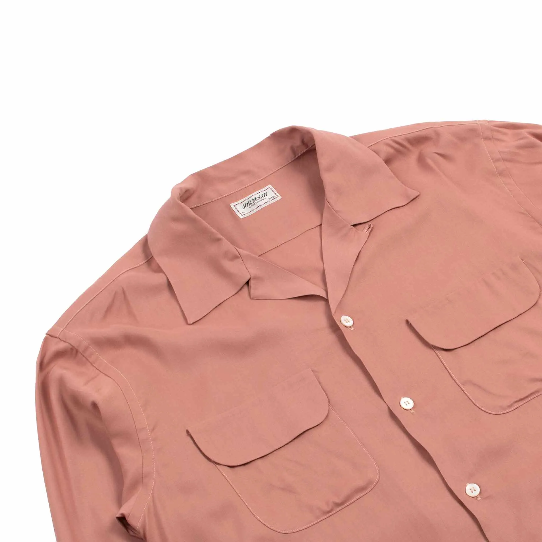 The Real McCoy's MS21009 Open Collar Rayon Shirt Pink sold by Lost & Found product image thumbnail 5