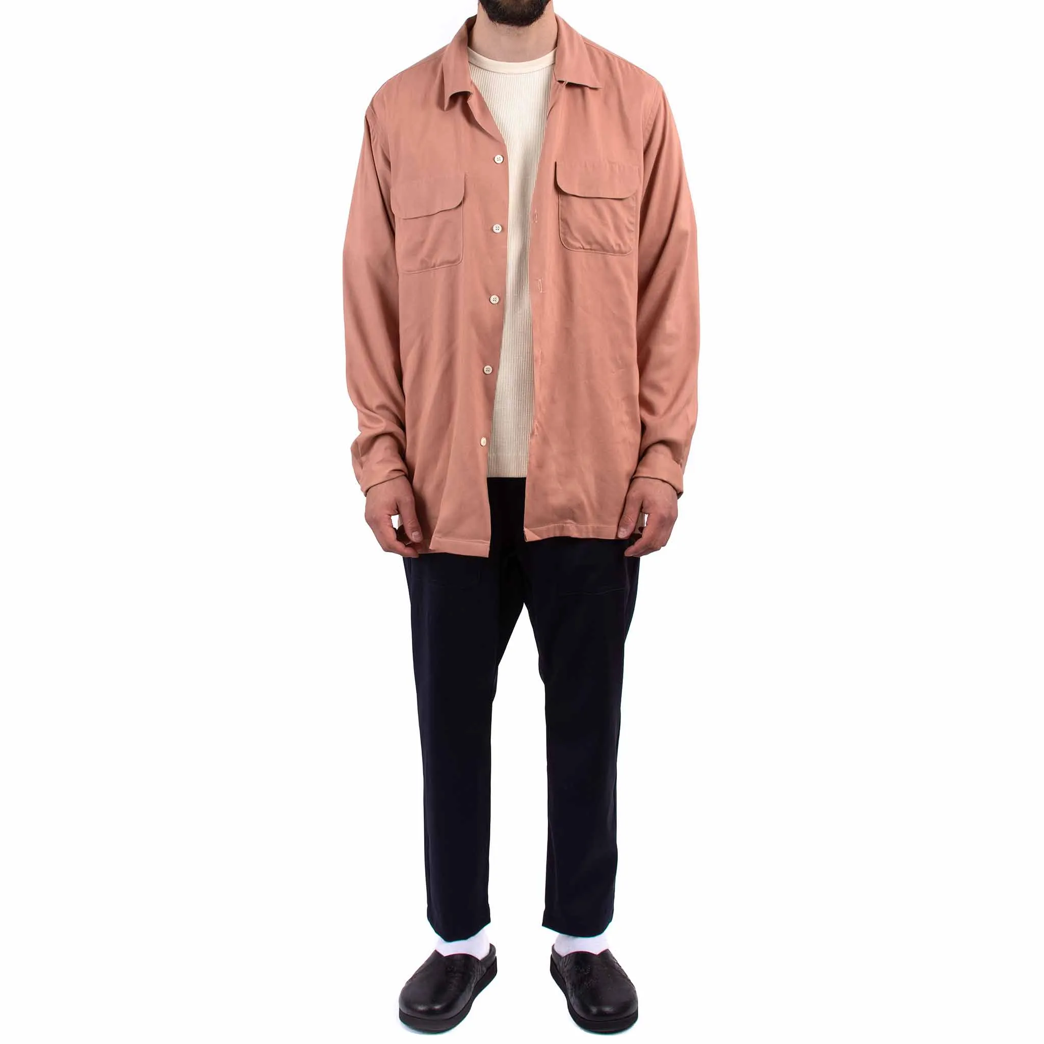 The Real McCoy's MS21009 Open Collar Rayon Shirt Pink sold by Lost & Found product image thumbnail 2
