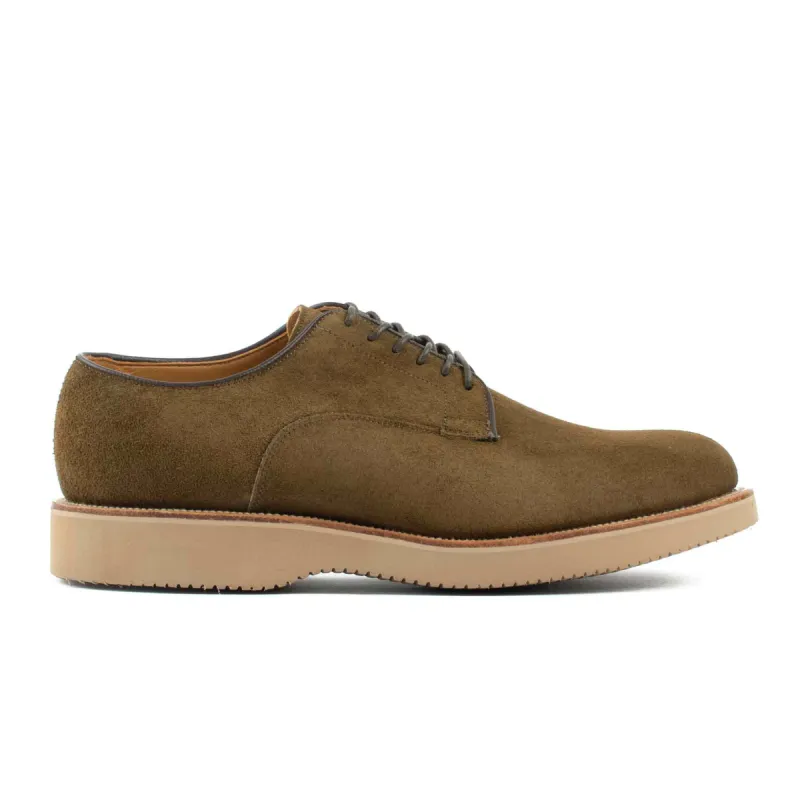 Viberg Mushroom Chamois Roughout Derby Shoe sold by Lost & Found