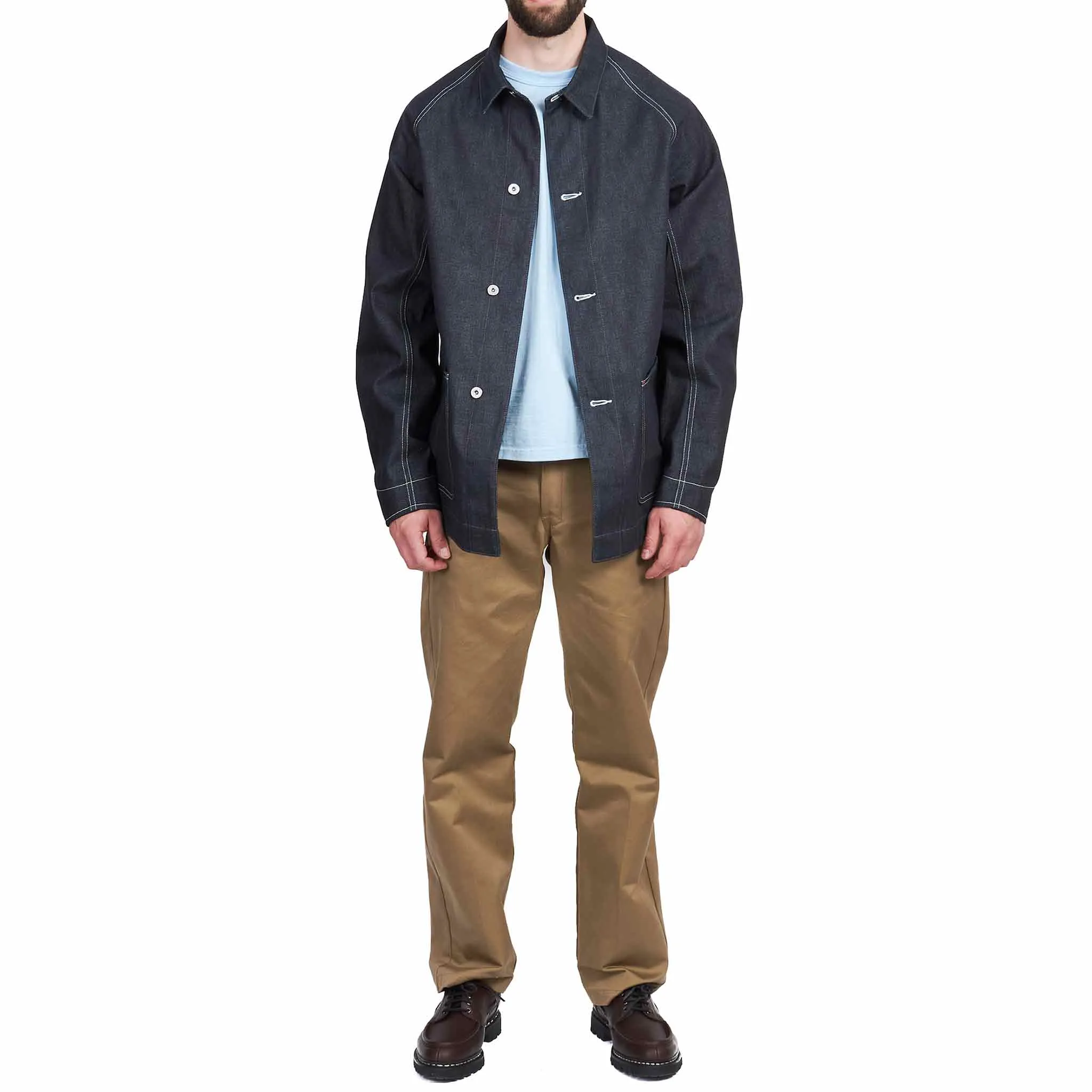 The Real McCoy's MJ21019 8HU WW2 Denim Chore Coat Indigo sold by Lost & Found product image thumbnail 2