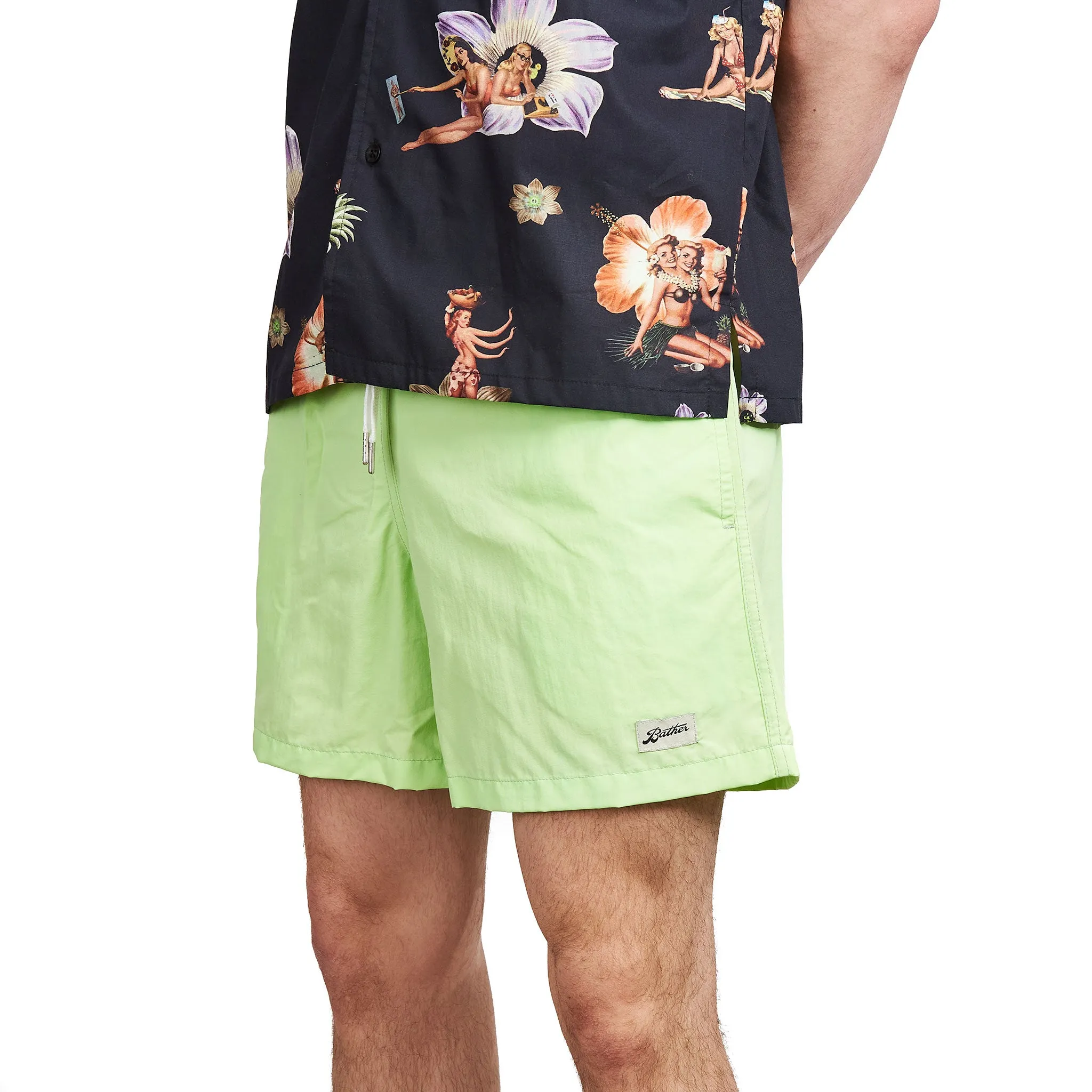 Bather Solid Pistachio Swim Trunk sold by Lost & Found product image thumbnail 4