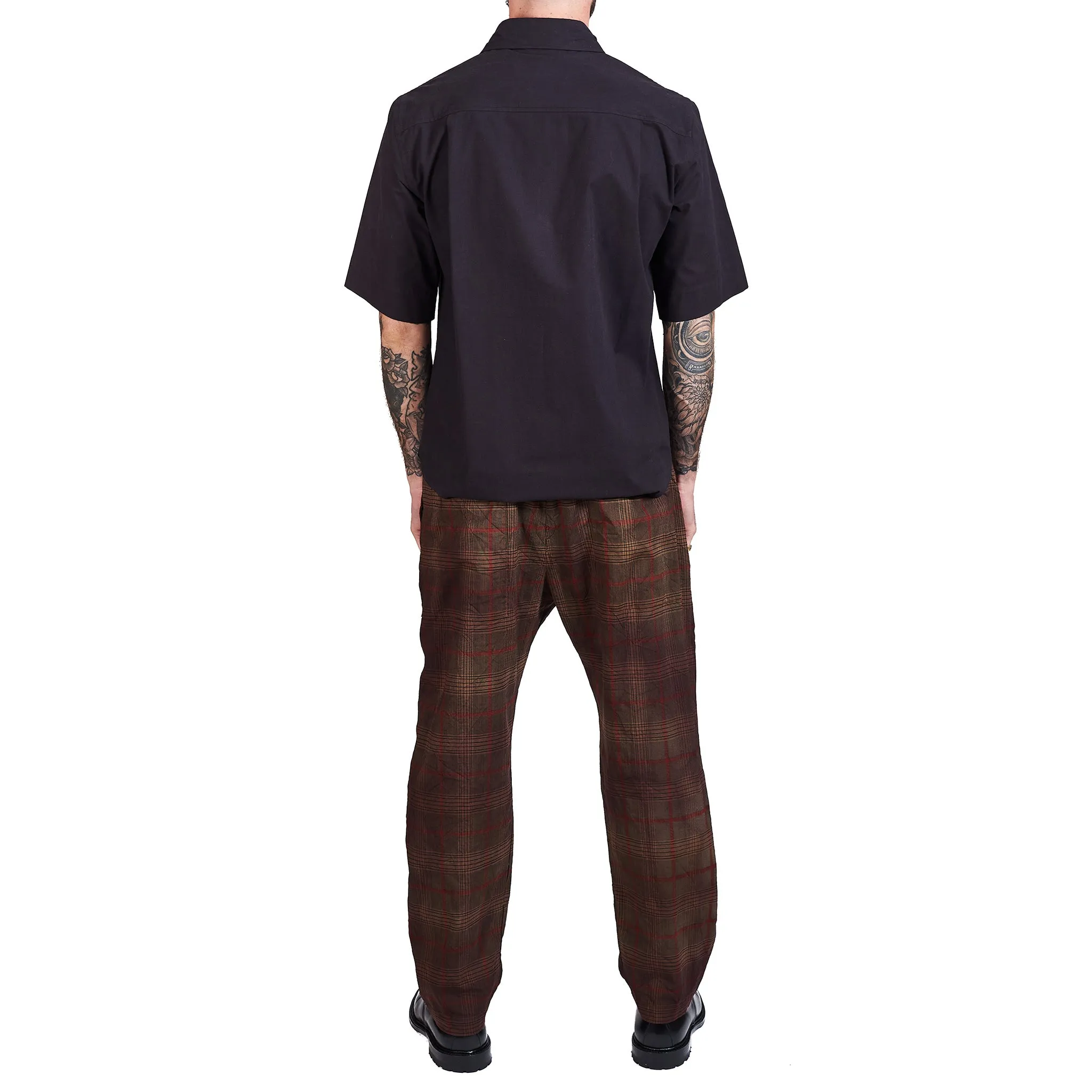 Margaret Howell Short Sleeve Odd Pocket Shirt Dense Cotton End On End Black sold by Lost & Found product image thumbnail 4