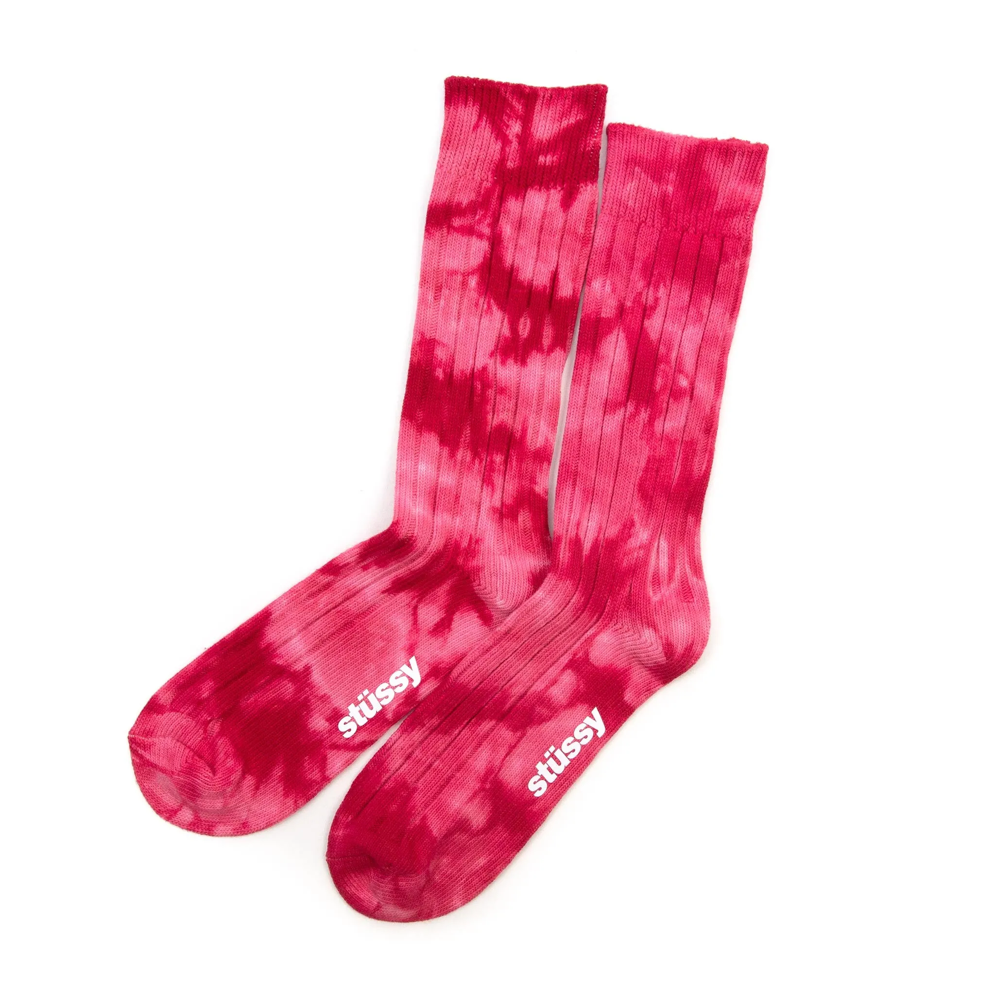 Stüssy Dyed Ribbed Crew Socks Red sold by Lost & Found product image thumbnail 2