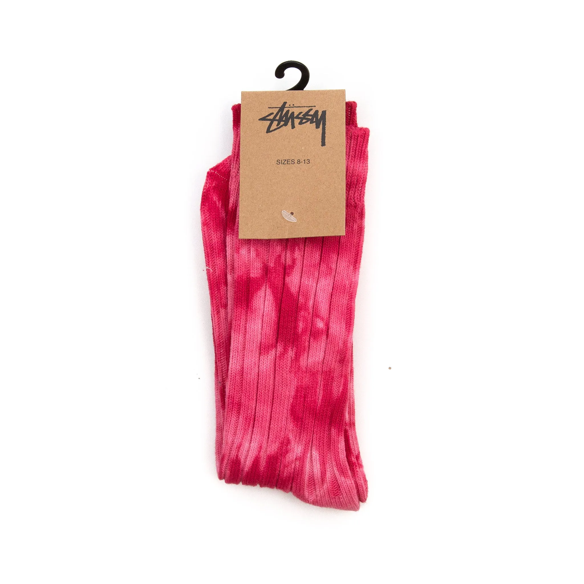 Stüssy Dyed Ribbed Crew Socks Red sold by Lost & Found