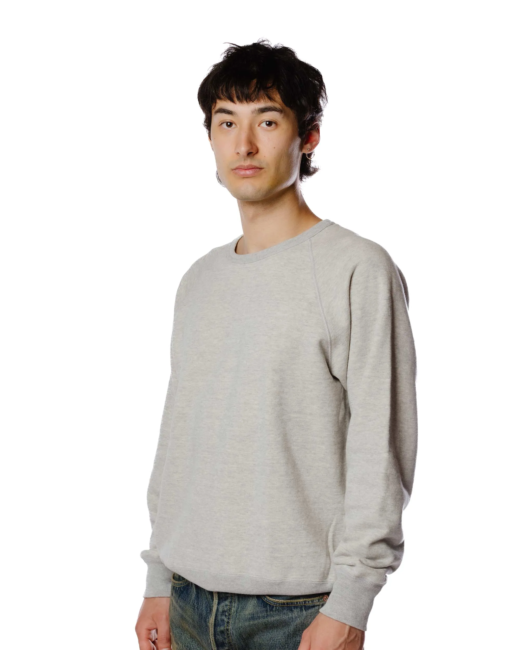 The Real McCoy's MC21018 9oz. Loopwheel Raglan Sleeve Sweatshirt Ash Grey sold by Lost & Found product image thumbnail 3