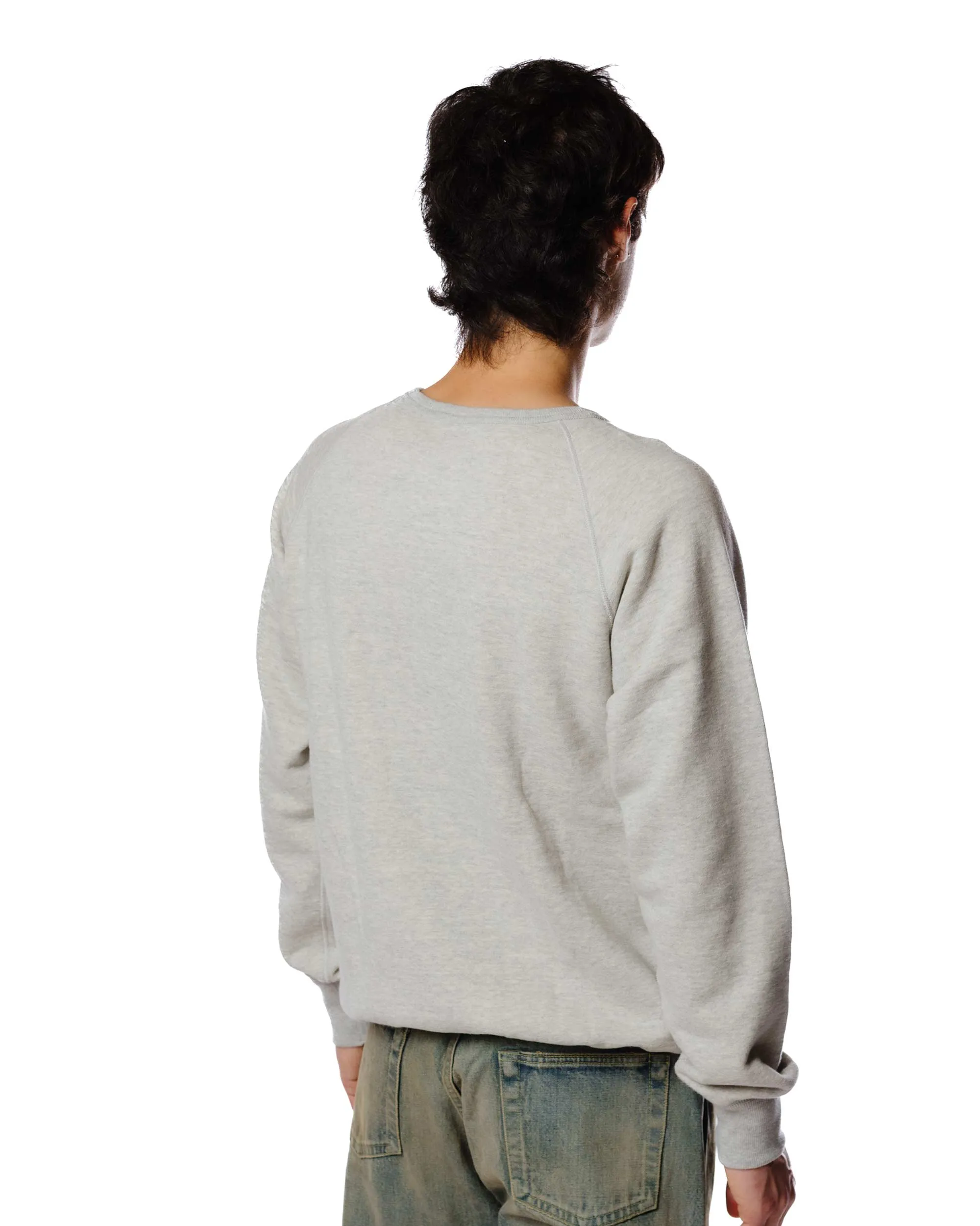 The Real McCoy's MC21018 9oz. Loopwheel Raglan Sleeve Sweatshirt Ash Grey sold by Lost & Found product image thumbnail 4