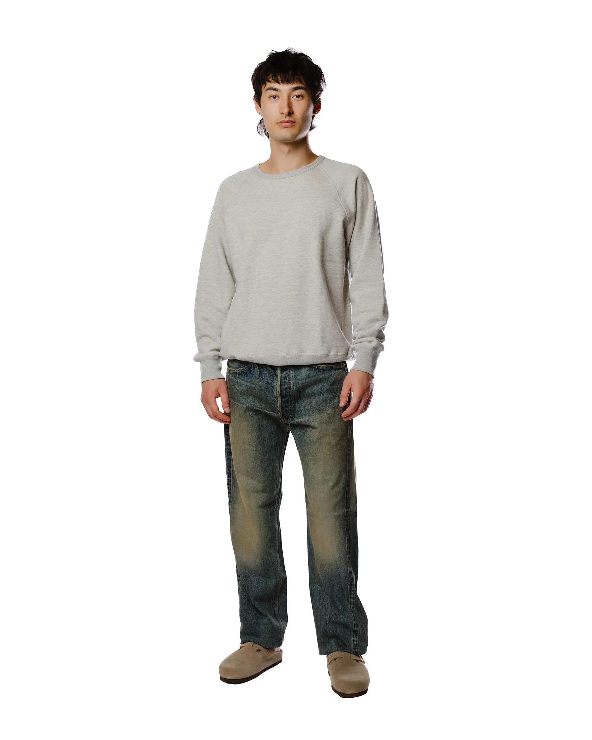 The Real McCoy's MC21018 9oz. Loopwheel Raglan Sleeve Sweatshirt Ash Grey sold by Lost & Found product image thumbnail 2