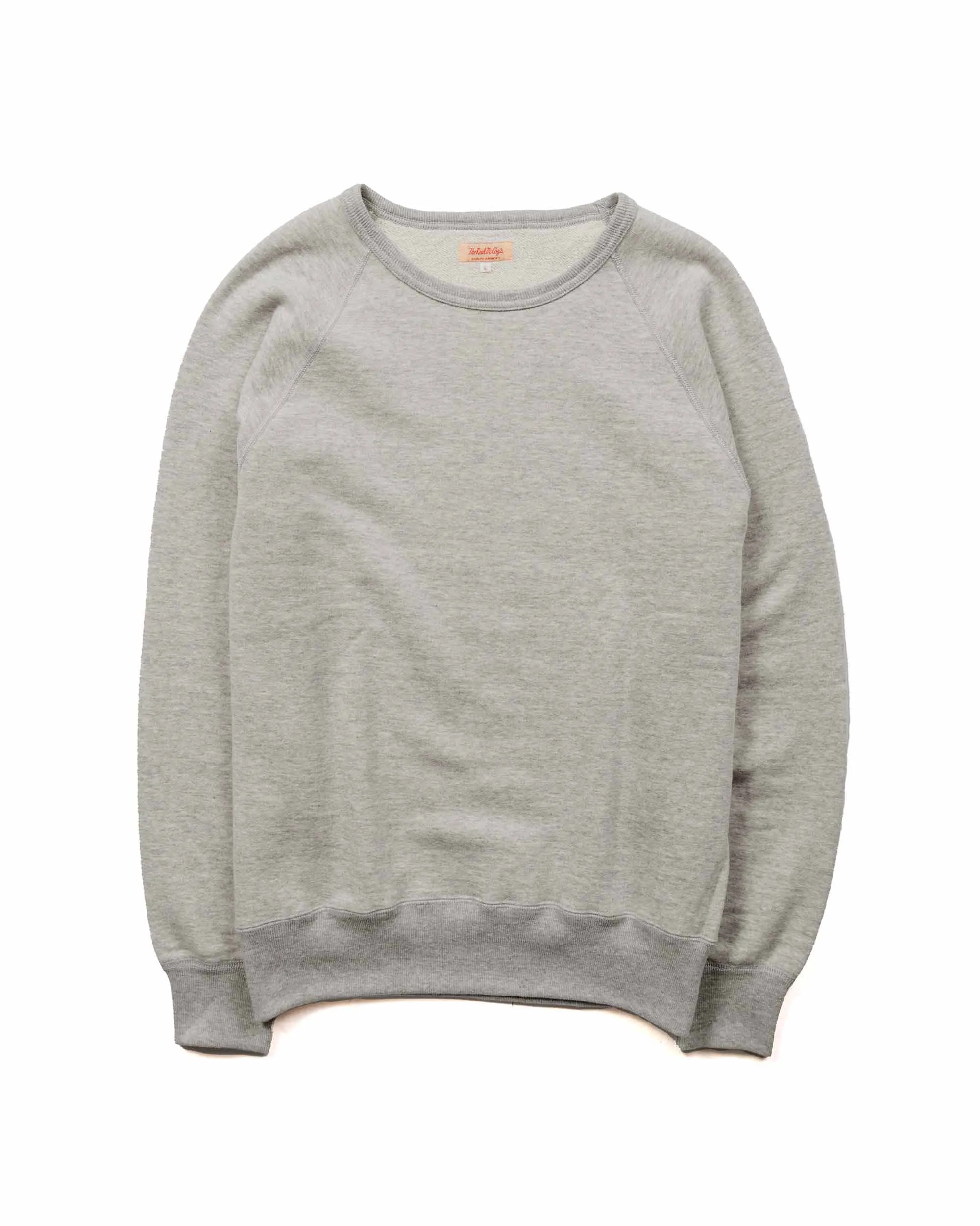 The Real McCoy's MC21018 9oz. Loopwheel Raglan Sleeve Sweatshirt Ash Grey sold by Lost & Found