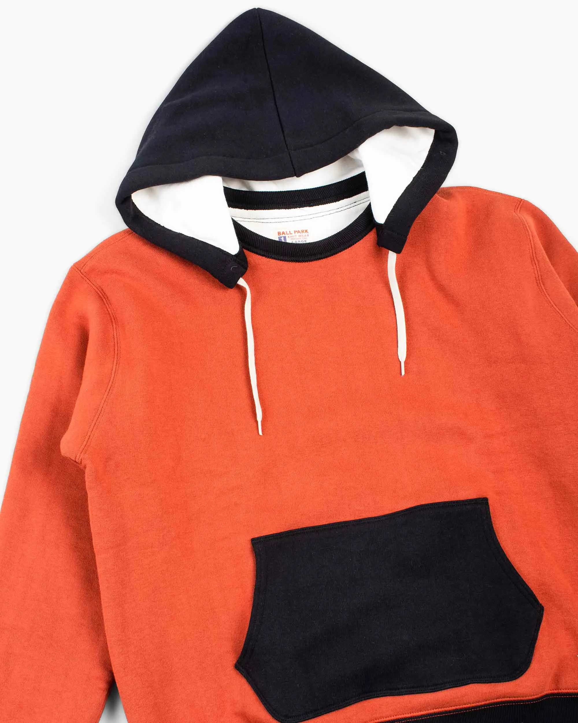 The Real McCoy's MC20119 Double Face After-Hooded Sweatshirt Burgundy/Black sold by Lost & Found product image thumbnail 5