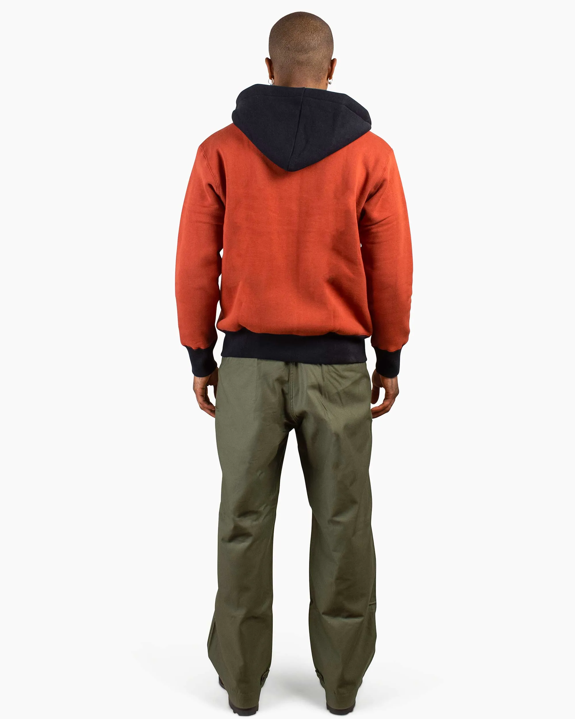 The Real McCoy's MC20119 Double Face After-Hooded Sweatshirt Burgundy/Black sold by Lost & Found product image thumbnail 3