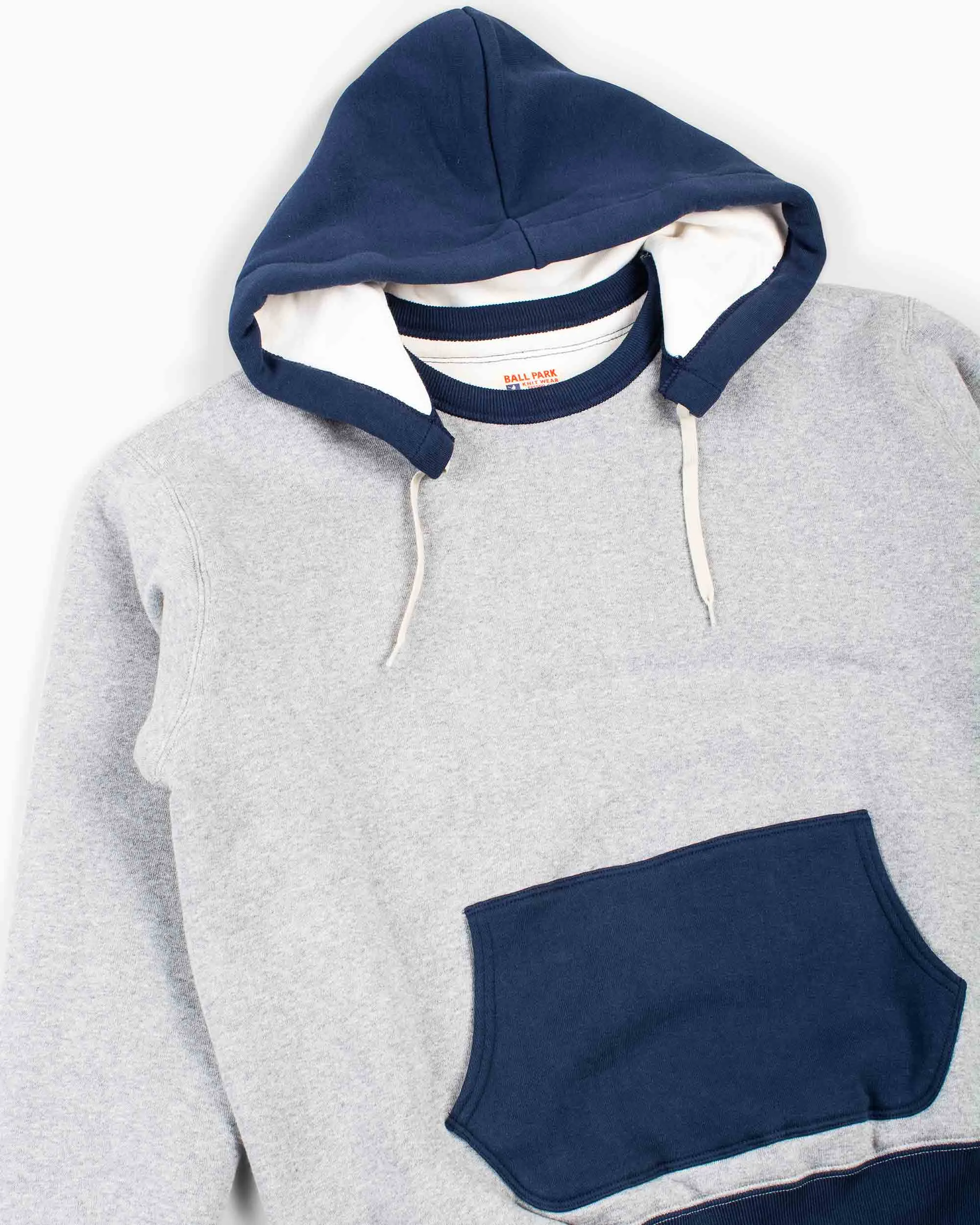 The Real McCoy's MC20119 Double Face After-Hooded Sweatshirt Grey/Navy sold by Lost & Found product image thumbnail 5