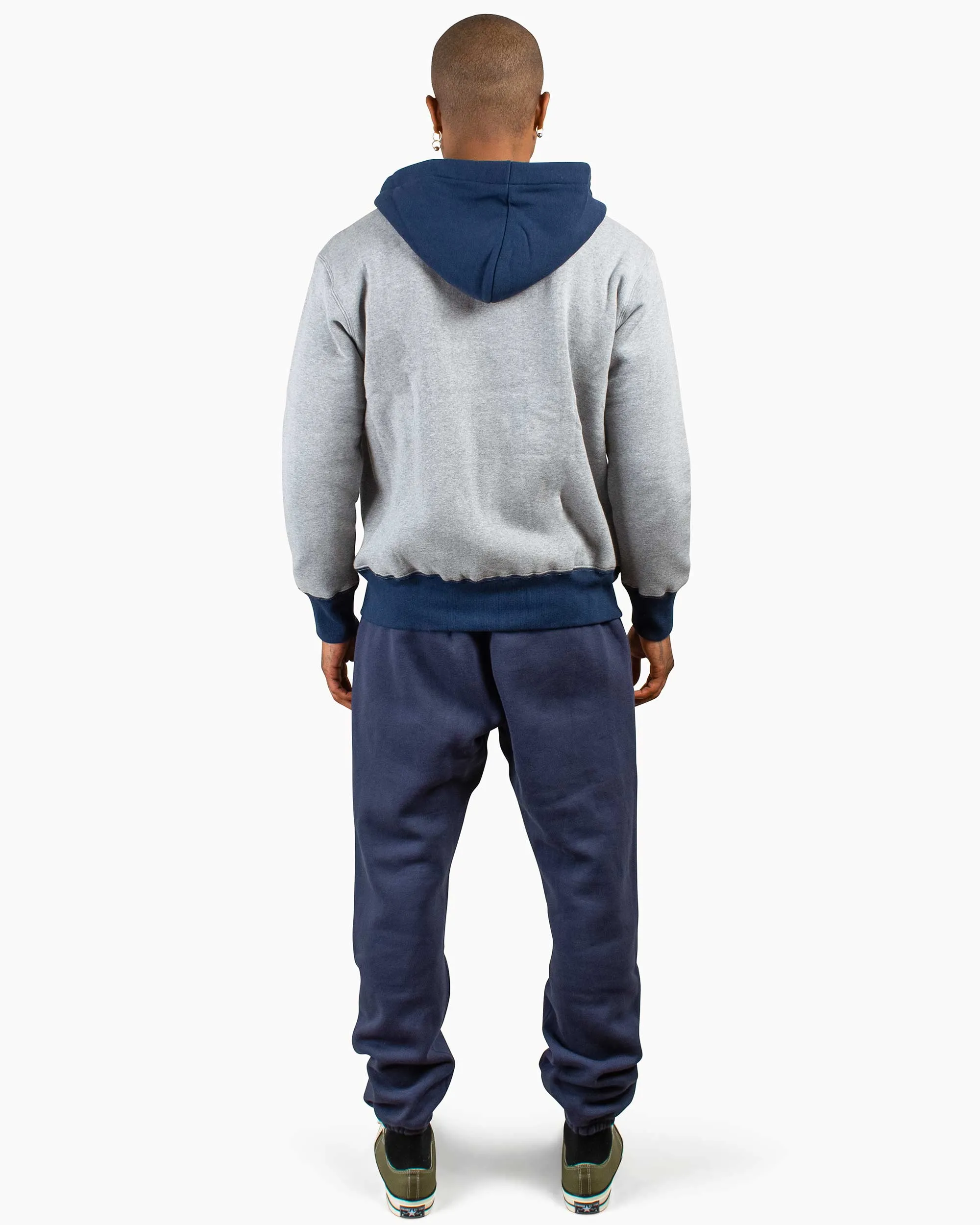 The Real McCoy's MC20119 Double Face After-Hooded Sweatshirt Grey/Navy sold by Lost & Found product image thumbnail 3